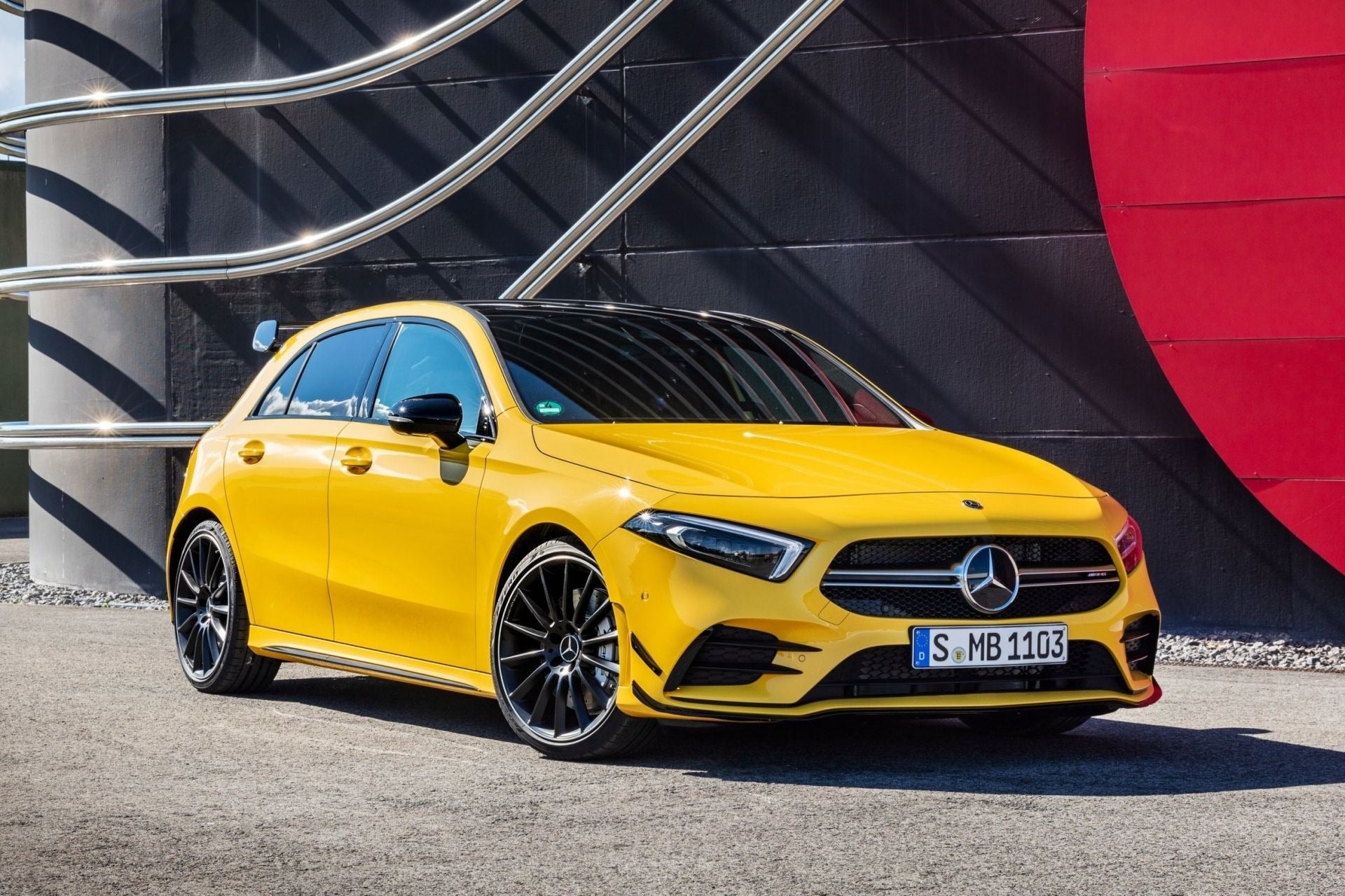 Mercedes-AMG A-Class W177 compact hatchback, featuring Panamericana grille, aggressive design, and AMG tuning options from Custom Class.