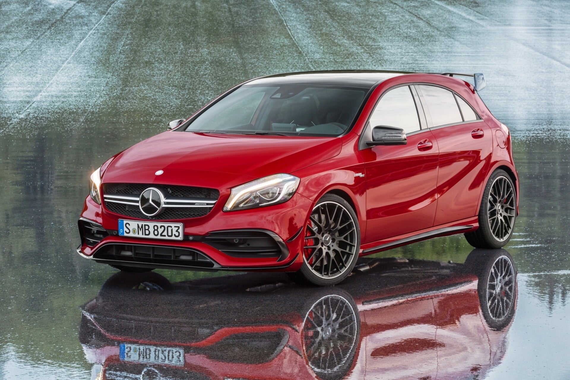 Mercedes-Benz A45 AMG (2013–2018) compact hot hatch with AMG styling, turbocharged performance, and Custom Class tuning options.