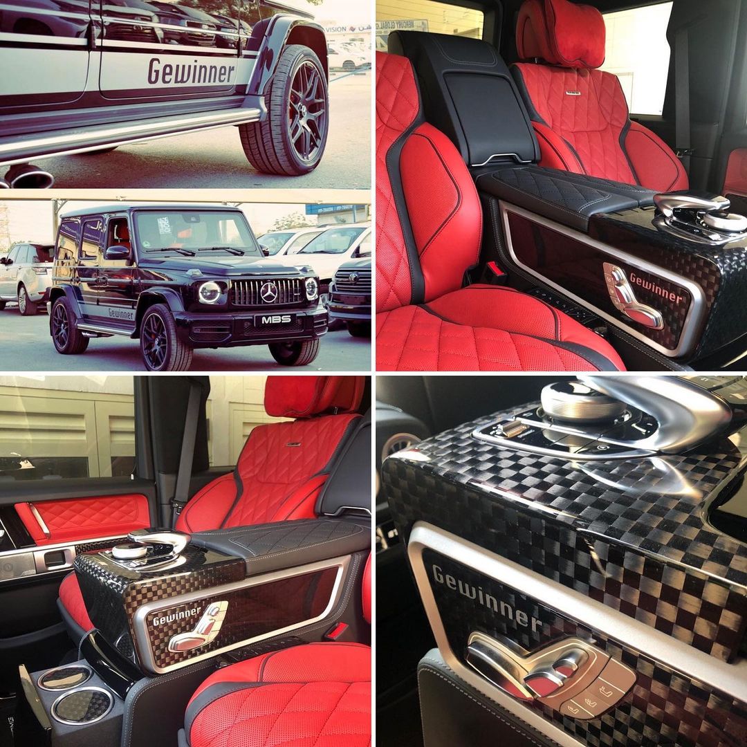 Separate multicontour rear seats with central multifunctional panel for Mercedes-Benz W463A W464 from Custom Class, available in various colors and finishes.