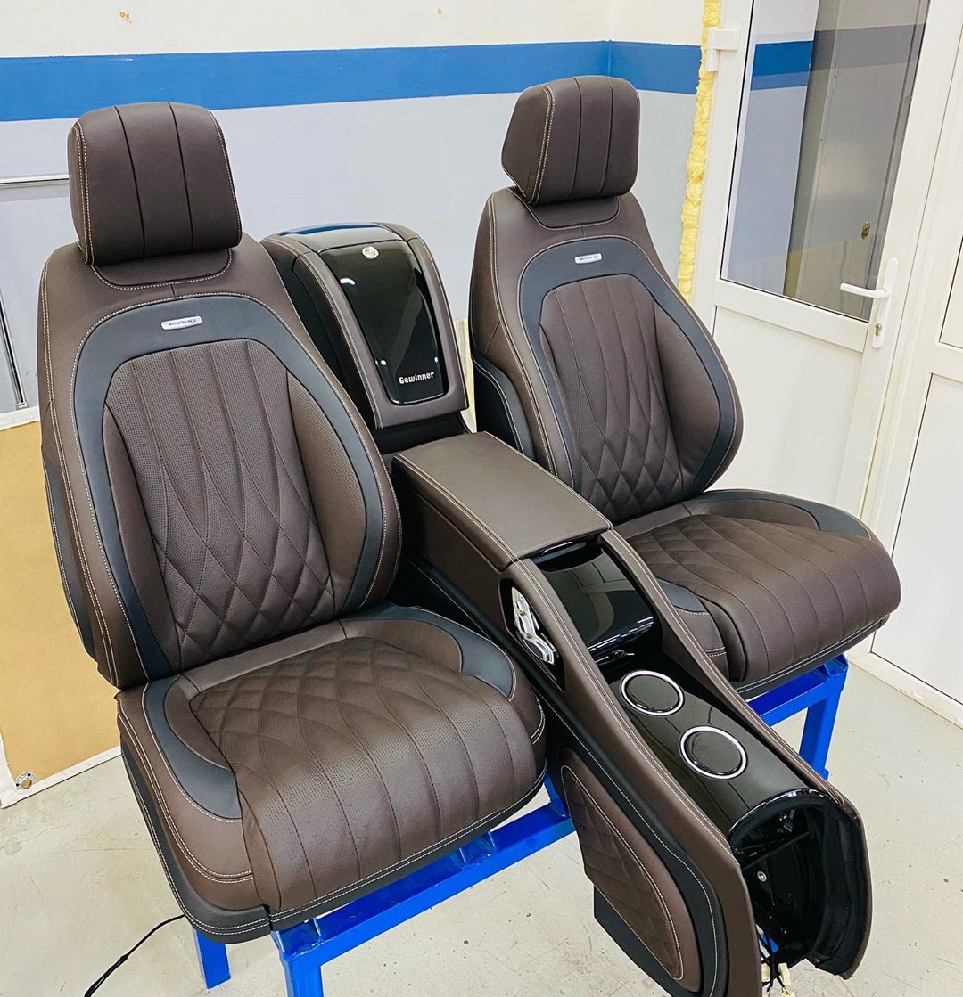 Separate Multicontour Rear Seats with Central Multifunctional Panel for Mercedes-Benz W463A W464 - Custom Class
