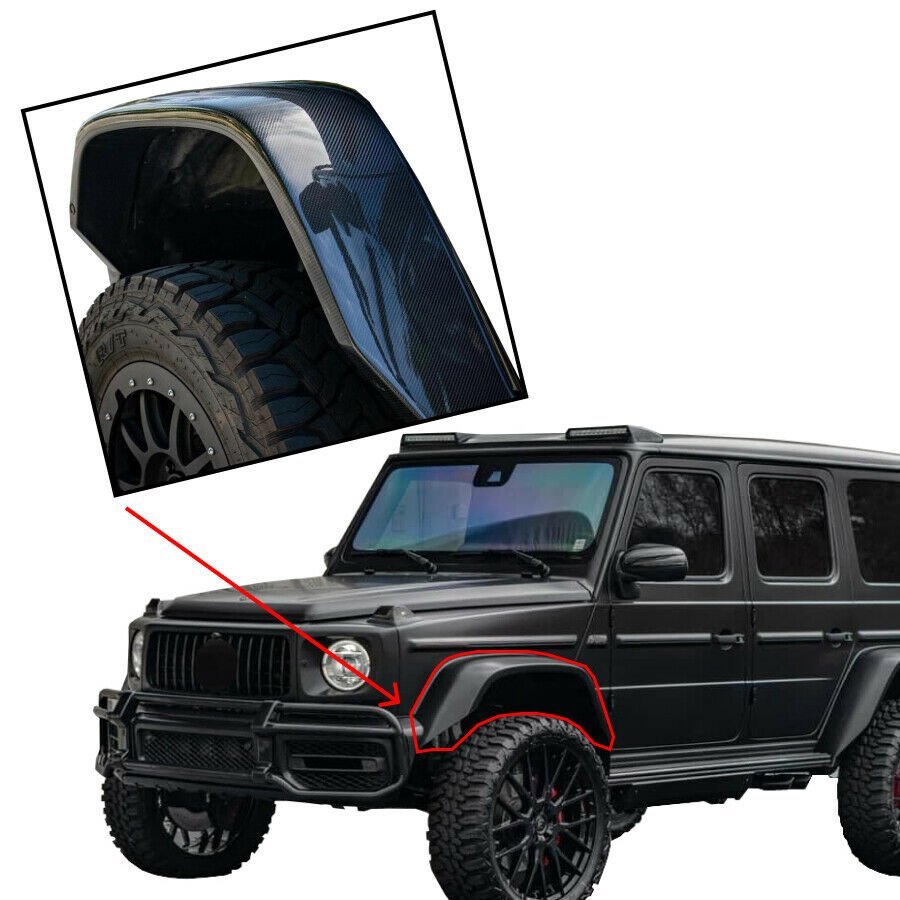 4x4 Squared carbon fender flares set for W463A G Wagon 2018+ - Custom Class