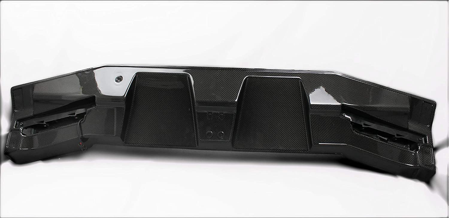 6x6 4x4 Squared Brabus Front Roof Carbon Spoiler with LEDs for Mercedes W463 G Wagon from Custom Class, made of genuine carbon fiber with a grey gloss UV-resistant coating.