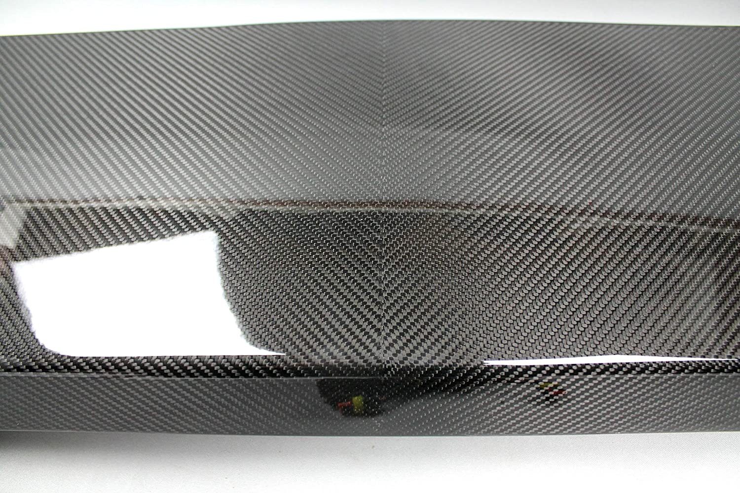 6x6 4x4 Squared Brabus Front Roof Carbon Spoiler with LEDs for Mercedes W463 G Wagon from Custom Class, made of genuine carbon fiber with a grey gloss UV-resistant coating.