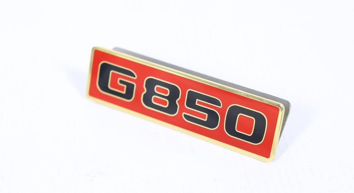 850 Front Grille Red Logo Badge Emblem for Mercedes Benz G-Wagon G-Class W463 from Custom Class, made of high-quality stainless steel.