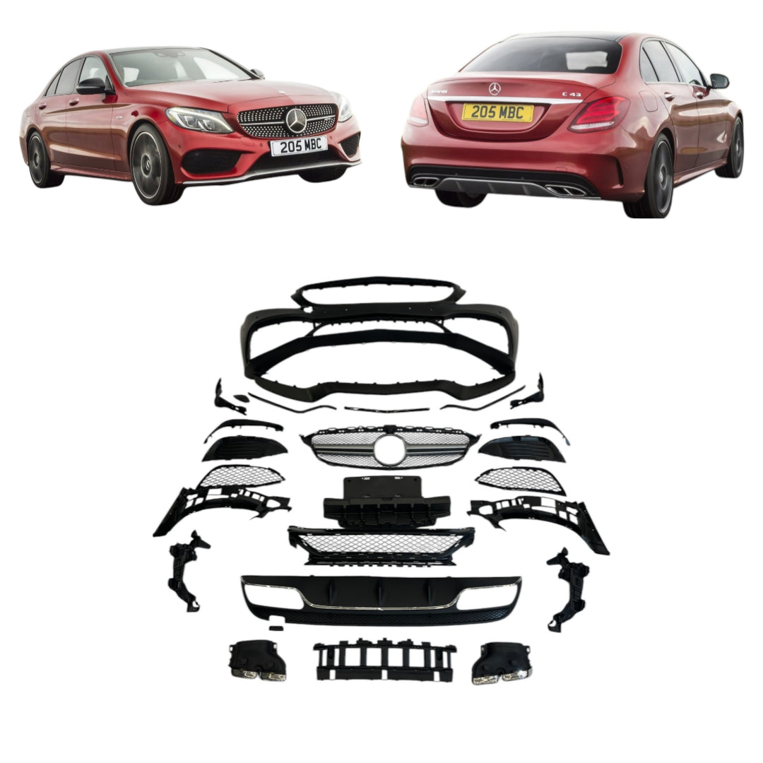 AMG C63 style bodykit for Mercedes C-Class W205 2014-2018 - Custom Class