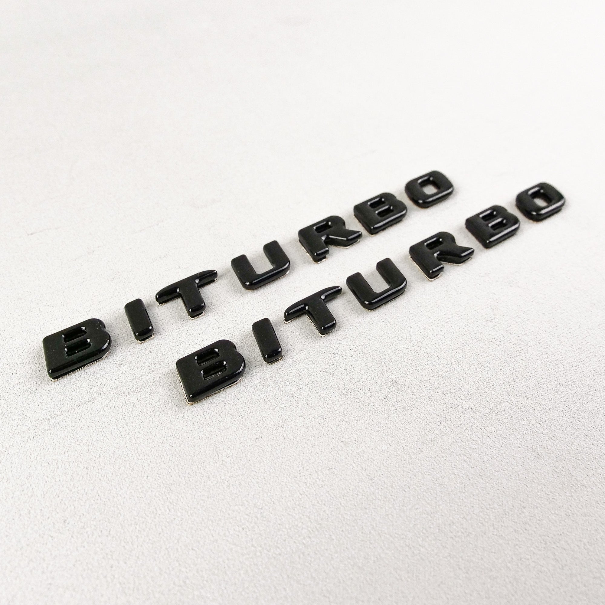 Black Metal Brabus BITURBO Side logo badge set for Mercedes-Benz W463 W463A W465 - Custom Class