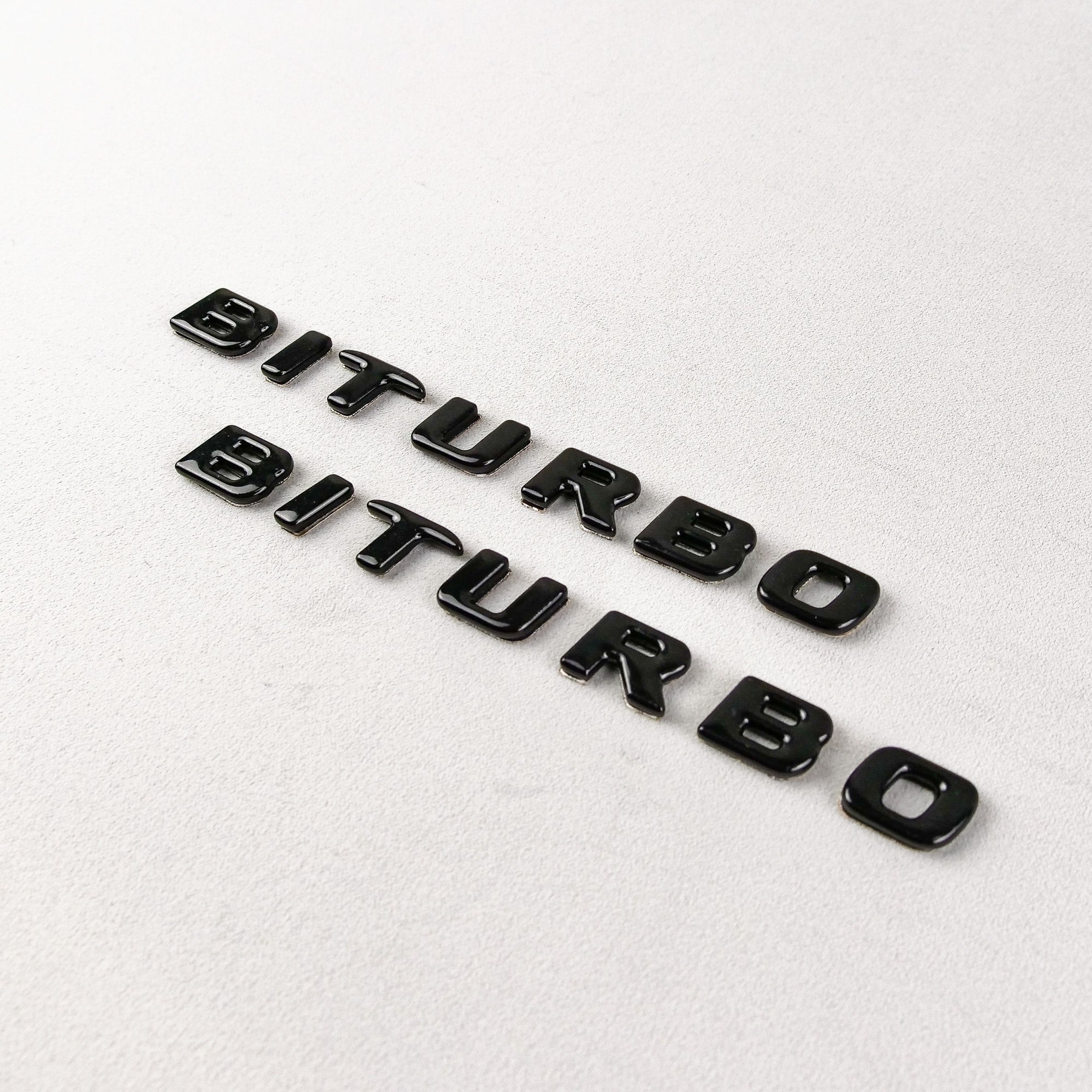 Black Metal Brabus BITURBO Side logo badge set for Mercedes-Benz W463 W463A W465 - Custom Class