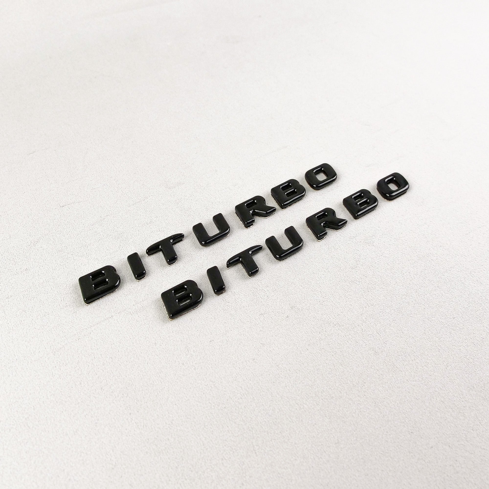 Black Metal Brabus BITURBO Side logo badge set for Mercedes-Benz W463 W463A W465 - Custom Class