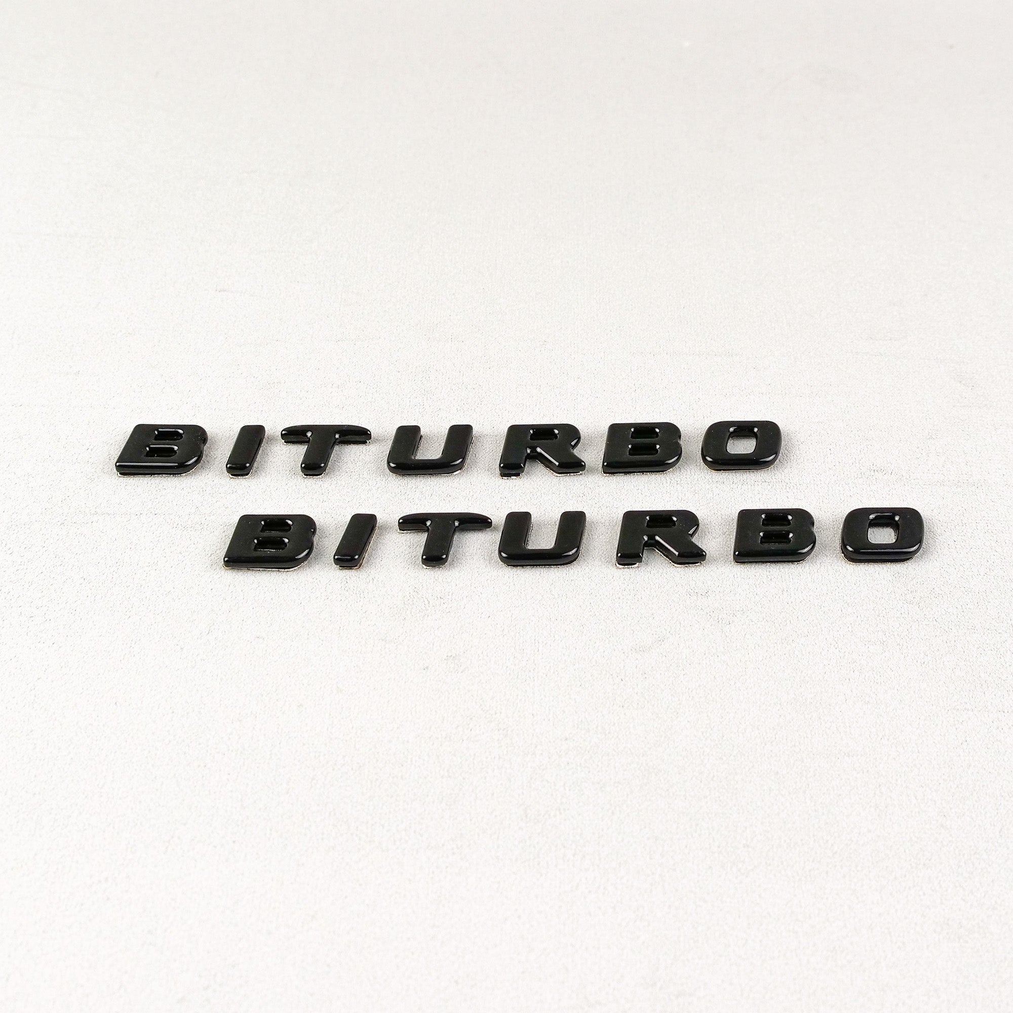 Black Metal Brabus BITURBO Side logo badge set for Mercedes-Benz W463 W463A W465 - Custom Class