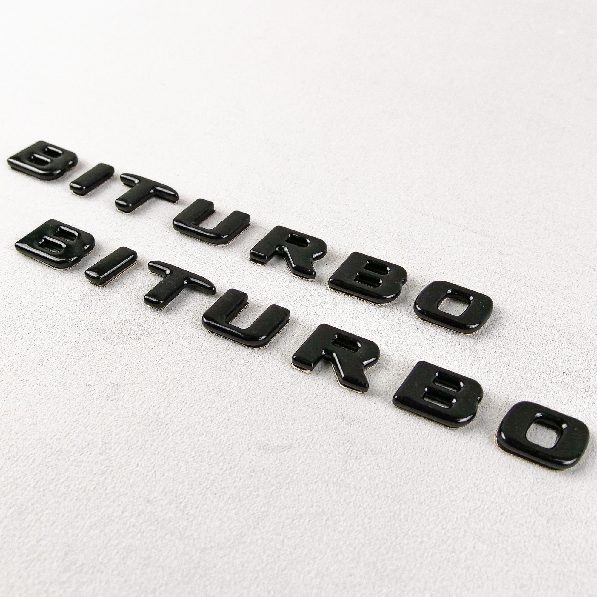 Black Metal Brabus BITURBO Side logo badge set for Mercedes-Benz W463 W463A W465 - Custom Class