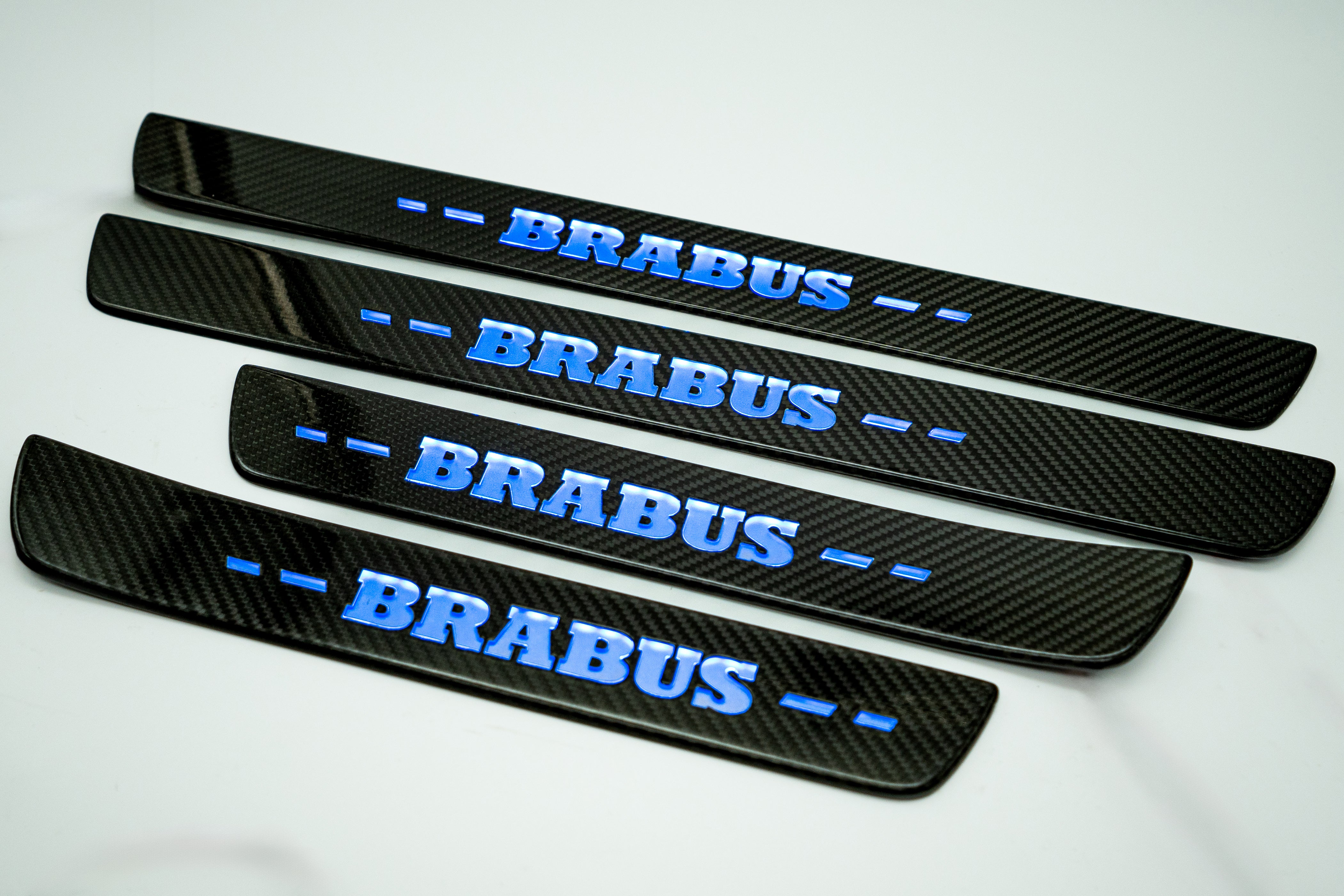 Brabus Door Sills Carbon with Blue LEDs for Mercedes GLE W167 2018+ and GLE C167 2019+