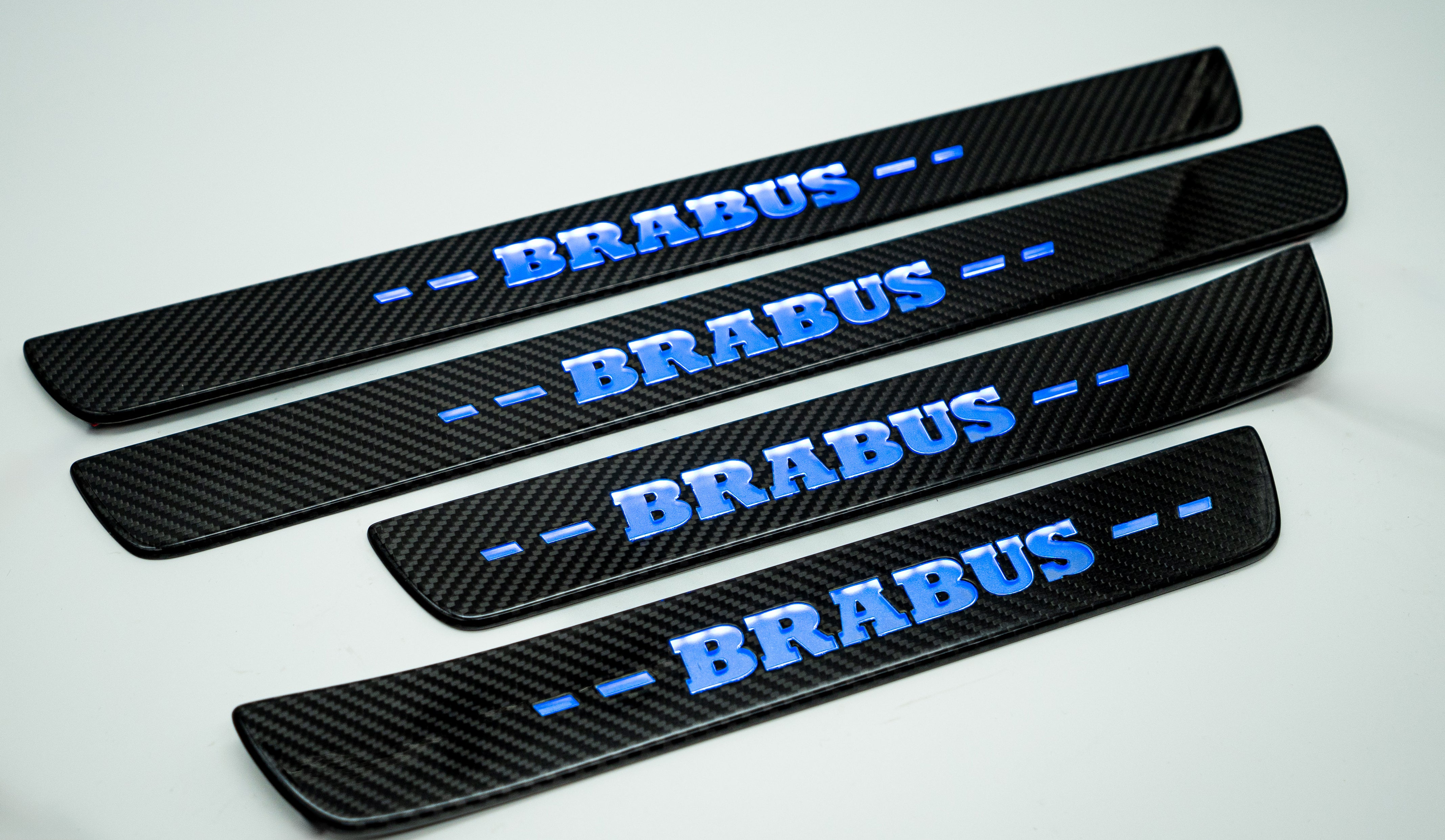 Brabus Door Sills Carbon with Blue LEDs for Mercedes GLE W167 2018+ and GLE C167 2019+