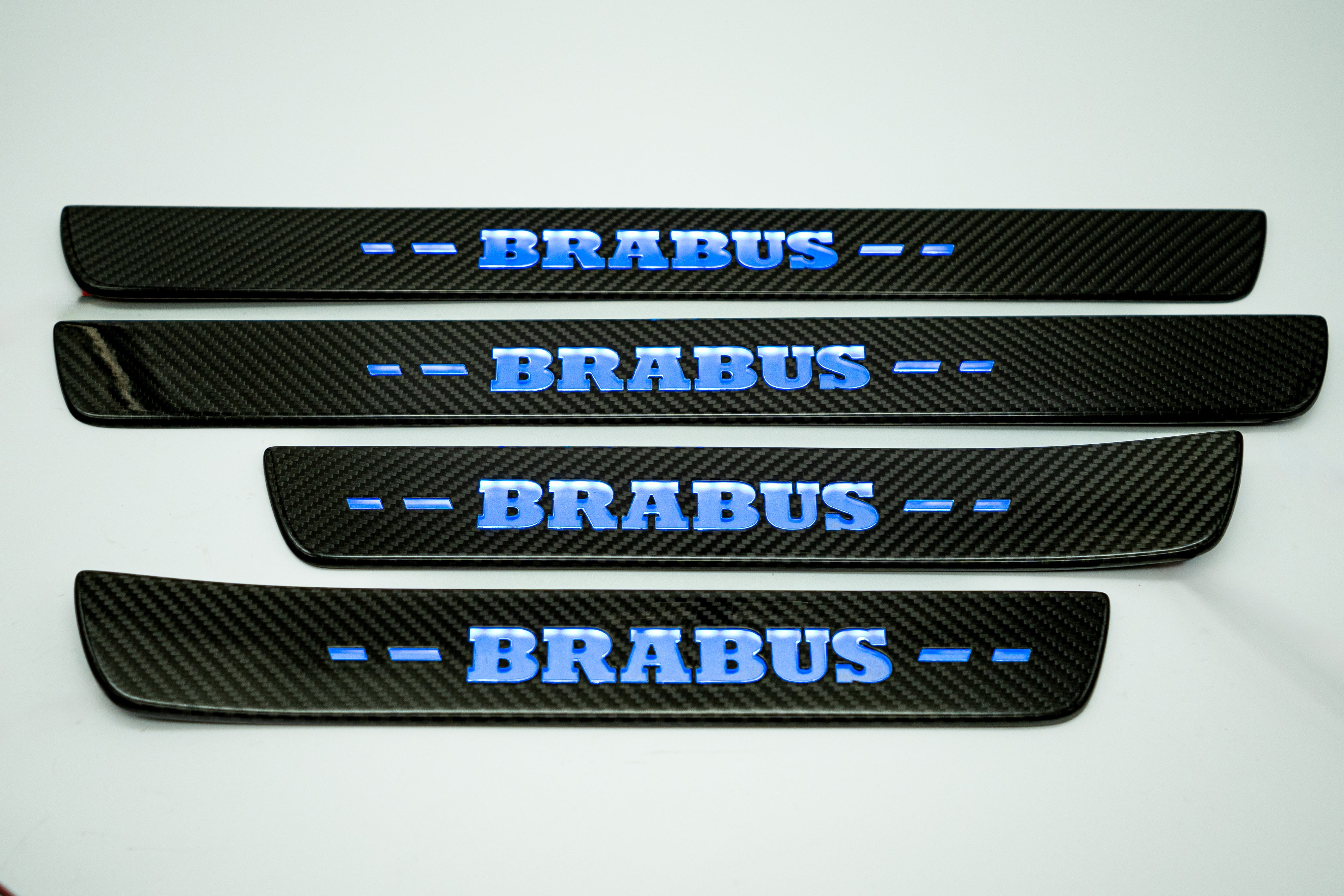 Brabus Door Sills Carbon with Blue LEDs for Mercedes GLE W167 2018+ and GLE C167 2019+