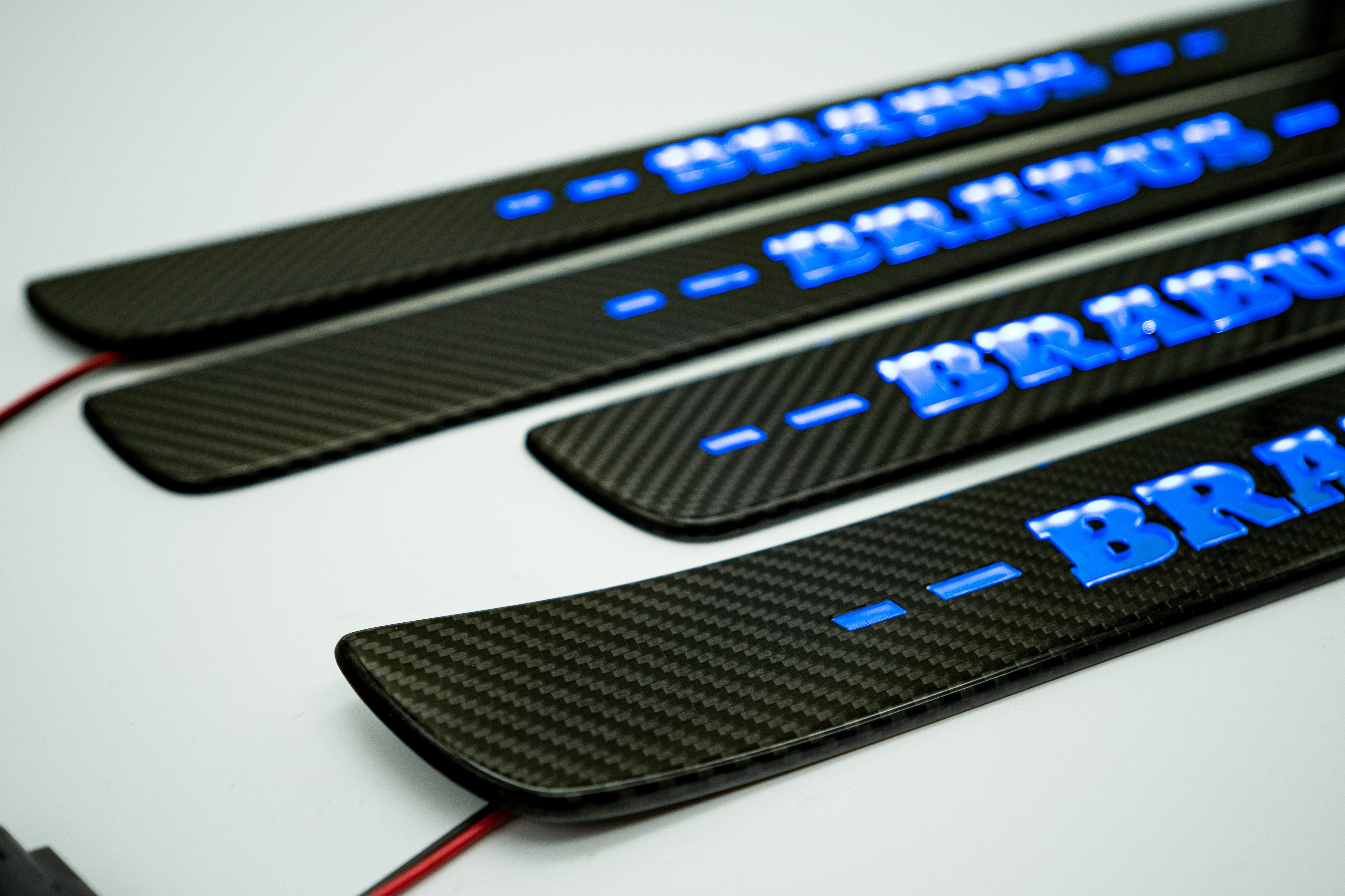 Brabus Door Sills Carbon with Blue LEDs for Mercedes GLE W167 2018+ and GLE C167 2019+ - Custom Class