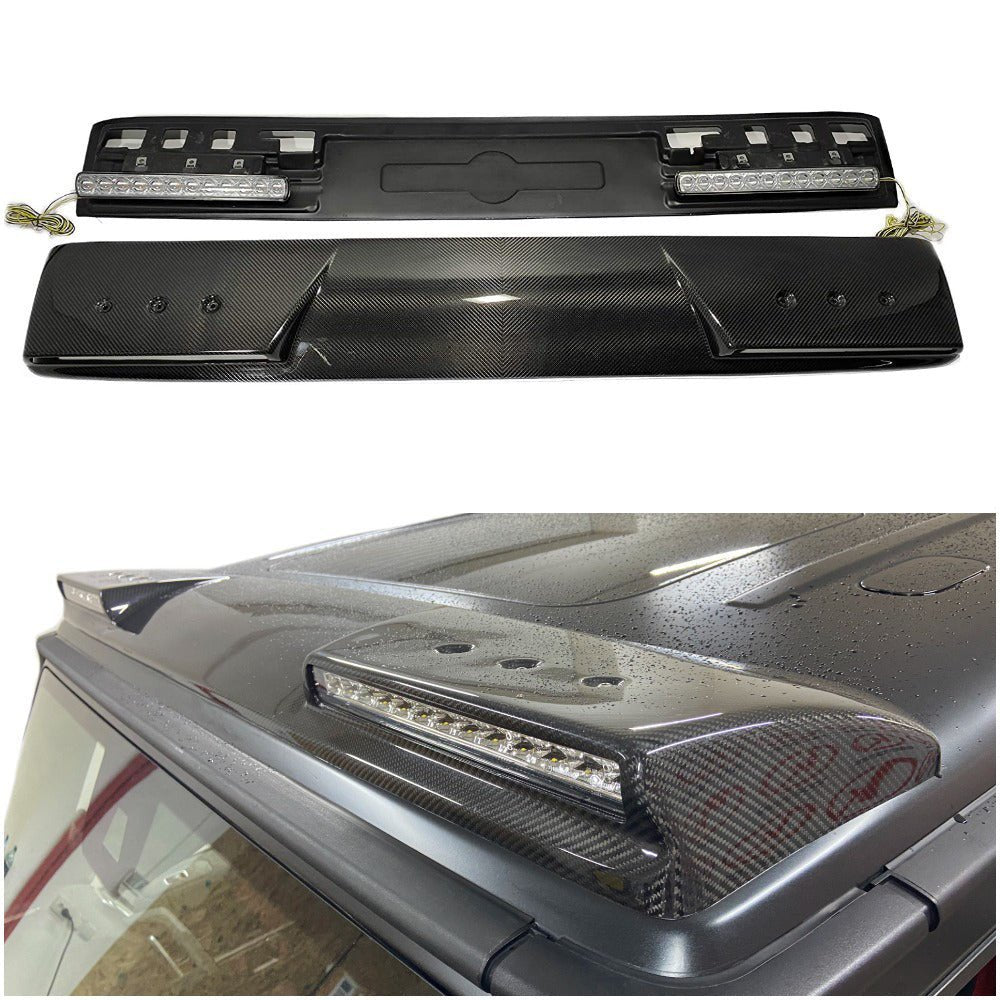Brabus Front Roof Spoiler with LEDs in Carbon Fiber for Mercedes W463A W464 - Custom Class