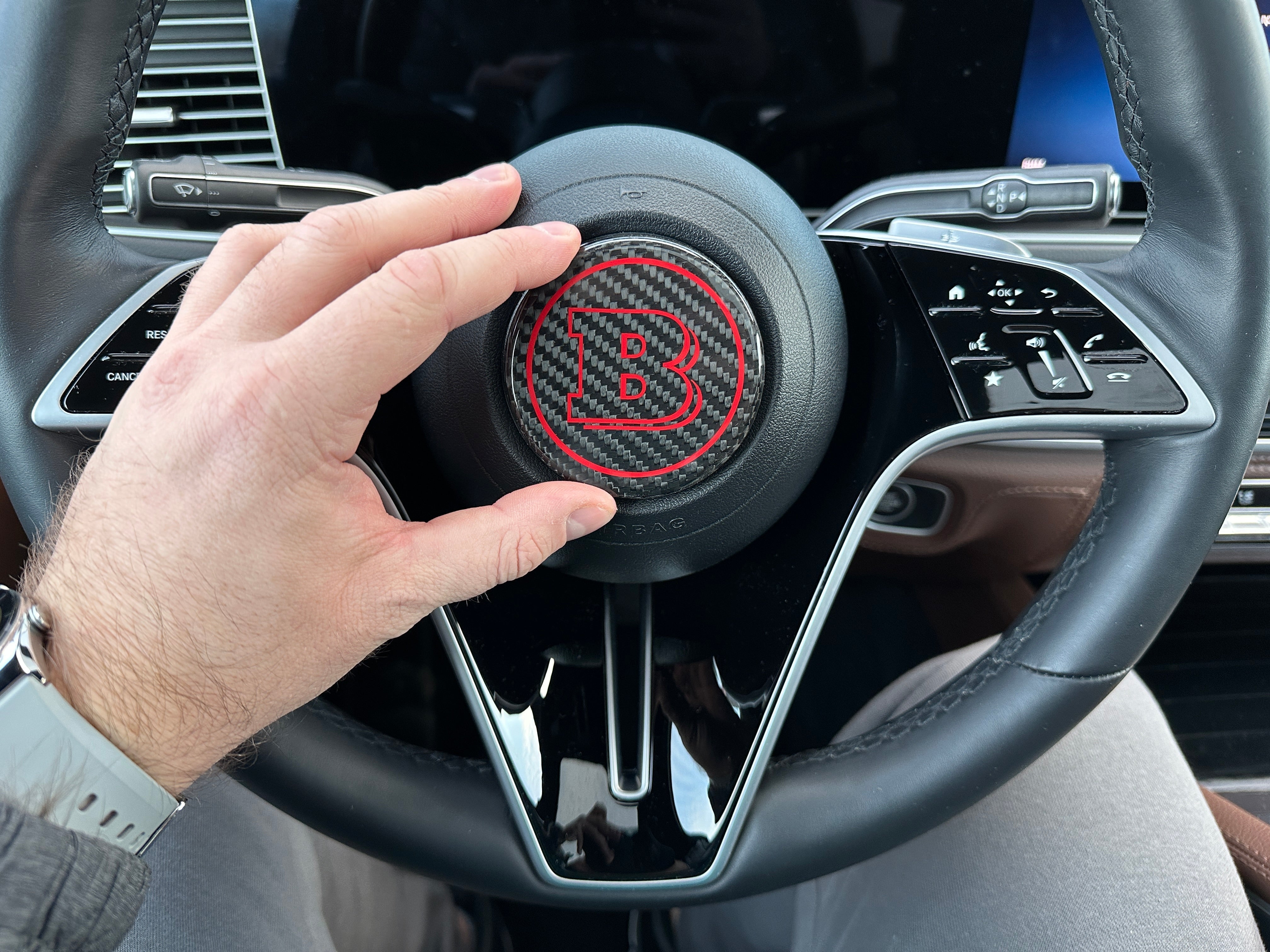 Brabus Airbag Emblem Carbon for New Steering Wheel Mercedes-Benz 2021+ - Custom Class