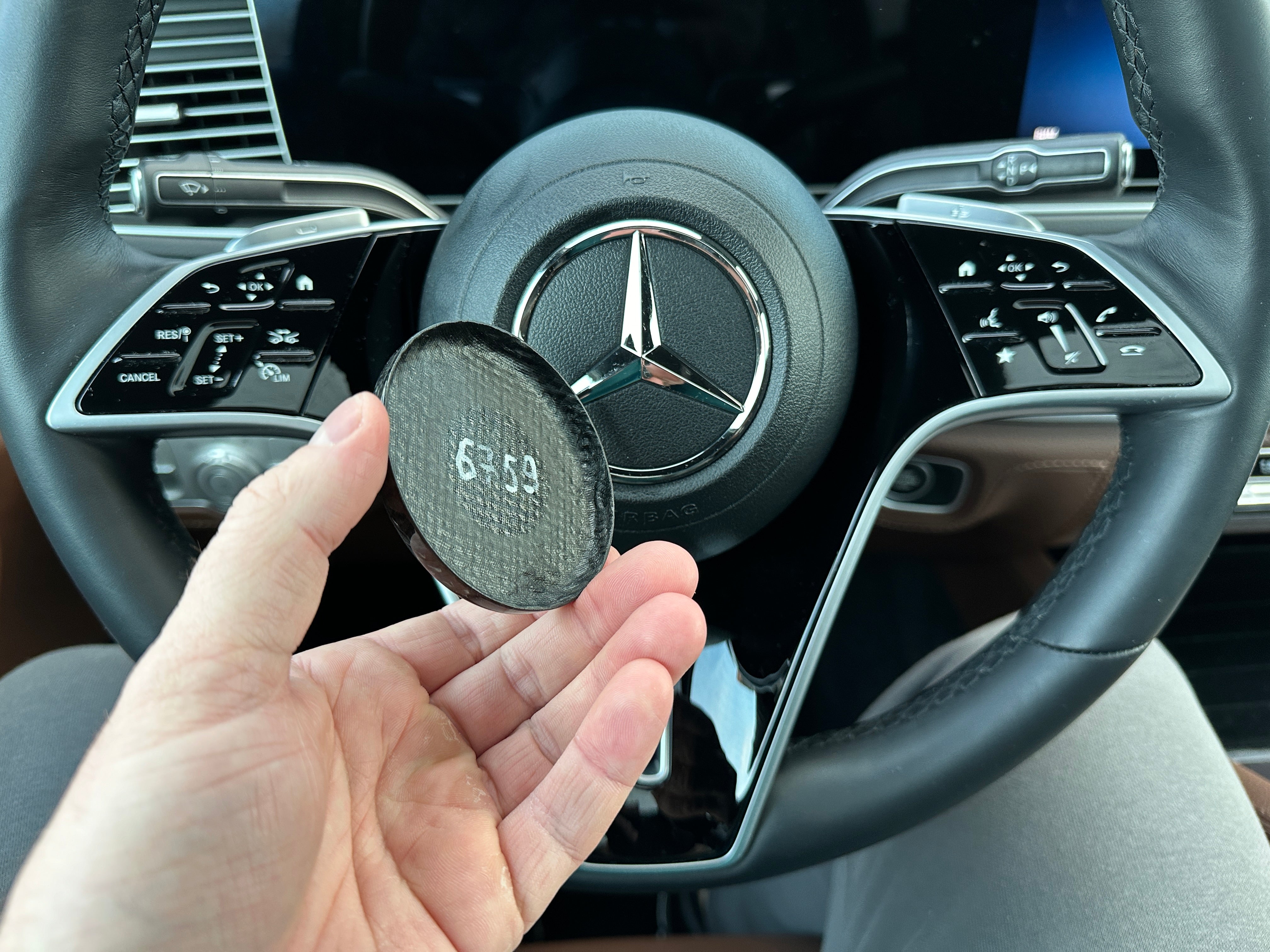 Brabus Airbag Emblem Carbon for New Steering Wheel Mercedes-Benz 2021+ - Custom Class