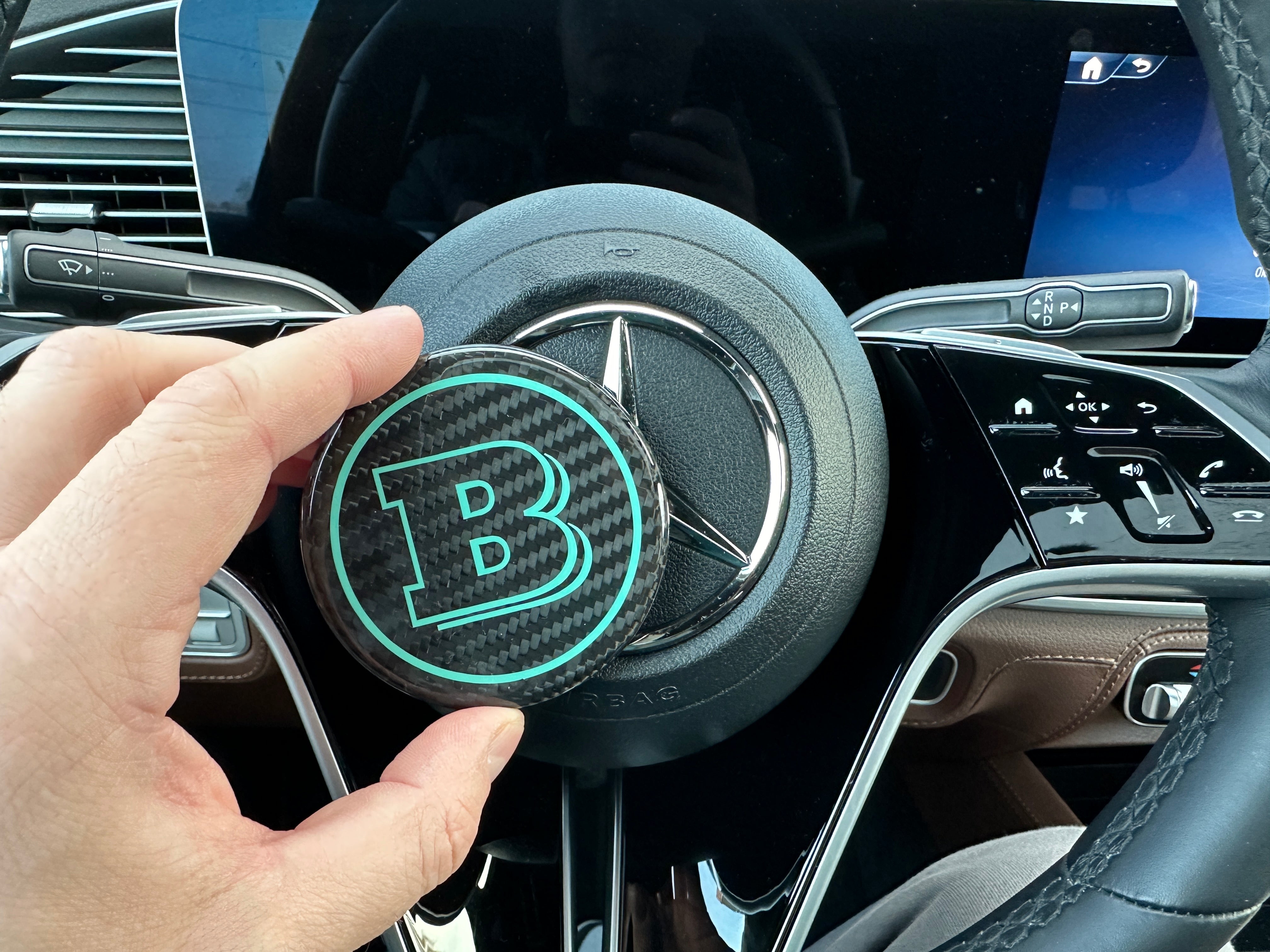 Brabus Airbag Emblem Carbon for New Steering Wheel Mercedes-Benz 2021+ - Custom Class