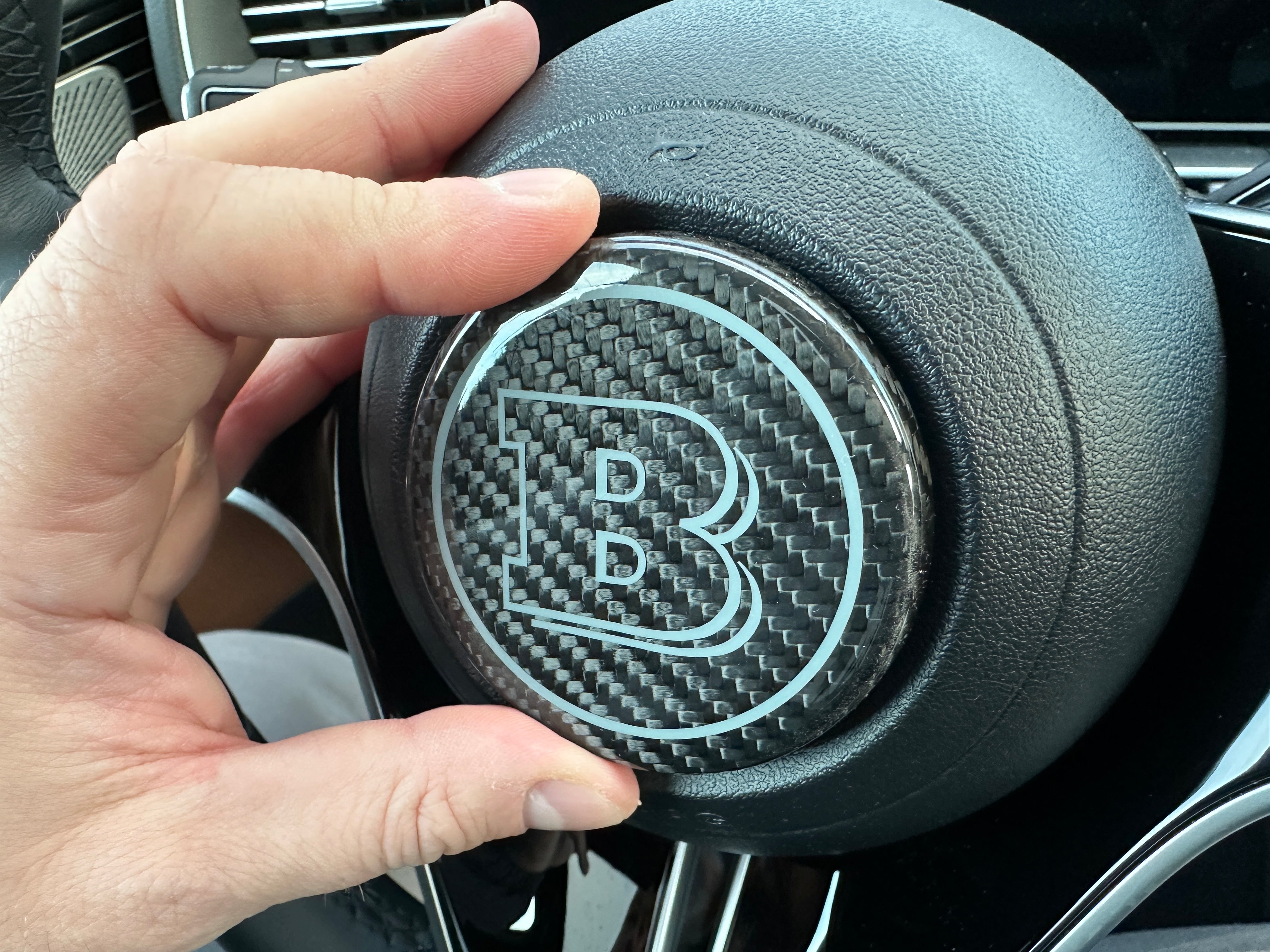 Brabus Airbag Emblem Carbon for New Steering Wheel Mercedes-Benz 2021+ - Custom Class