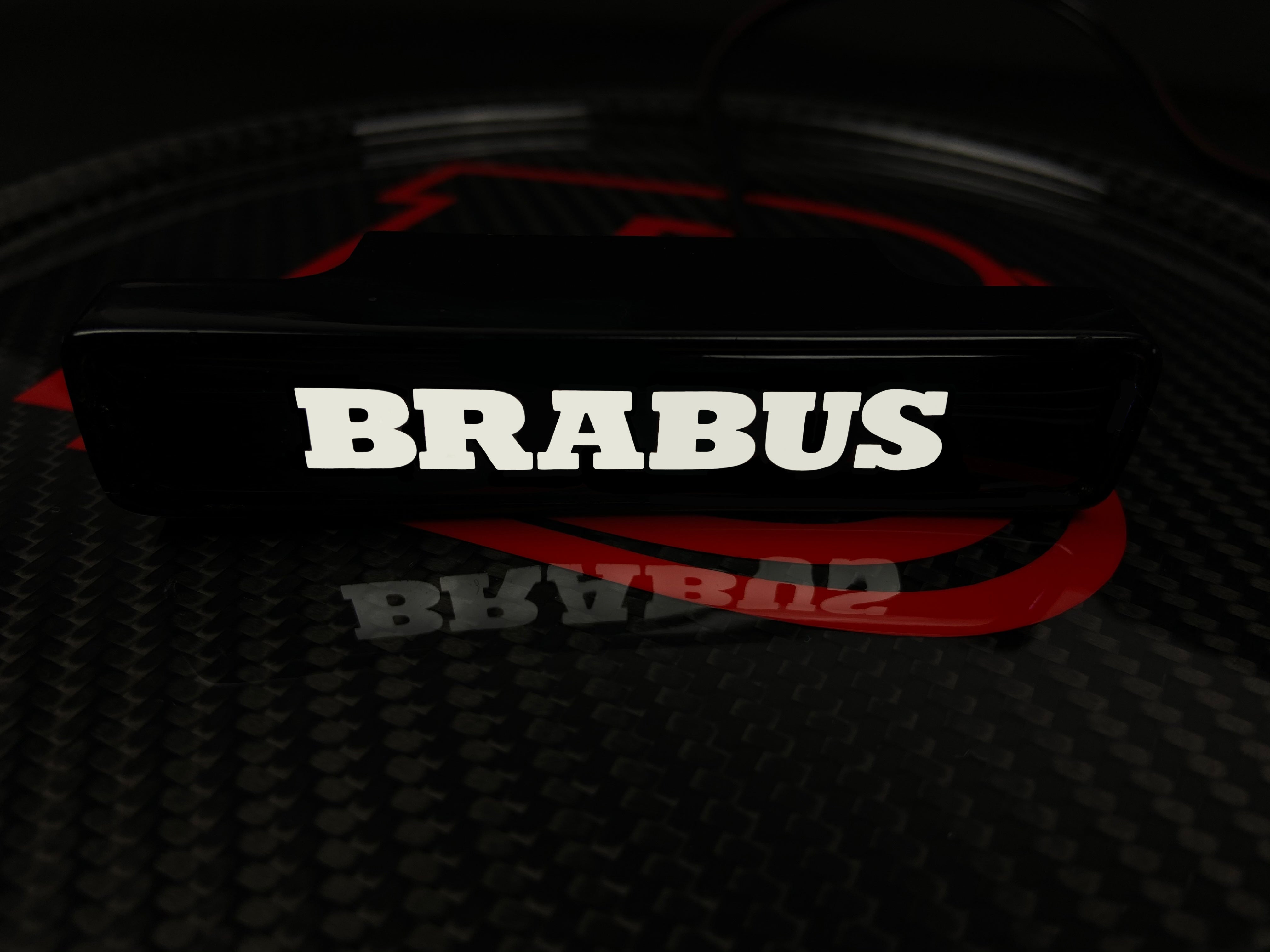 Brabus style Front Grille White LED Illuminated Logo Badge Emblem for Mercedes Benz G-Wagon G-Class W463 W463A W465 - Custom Class