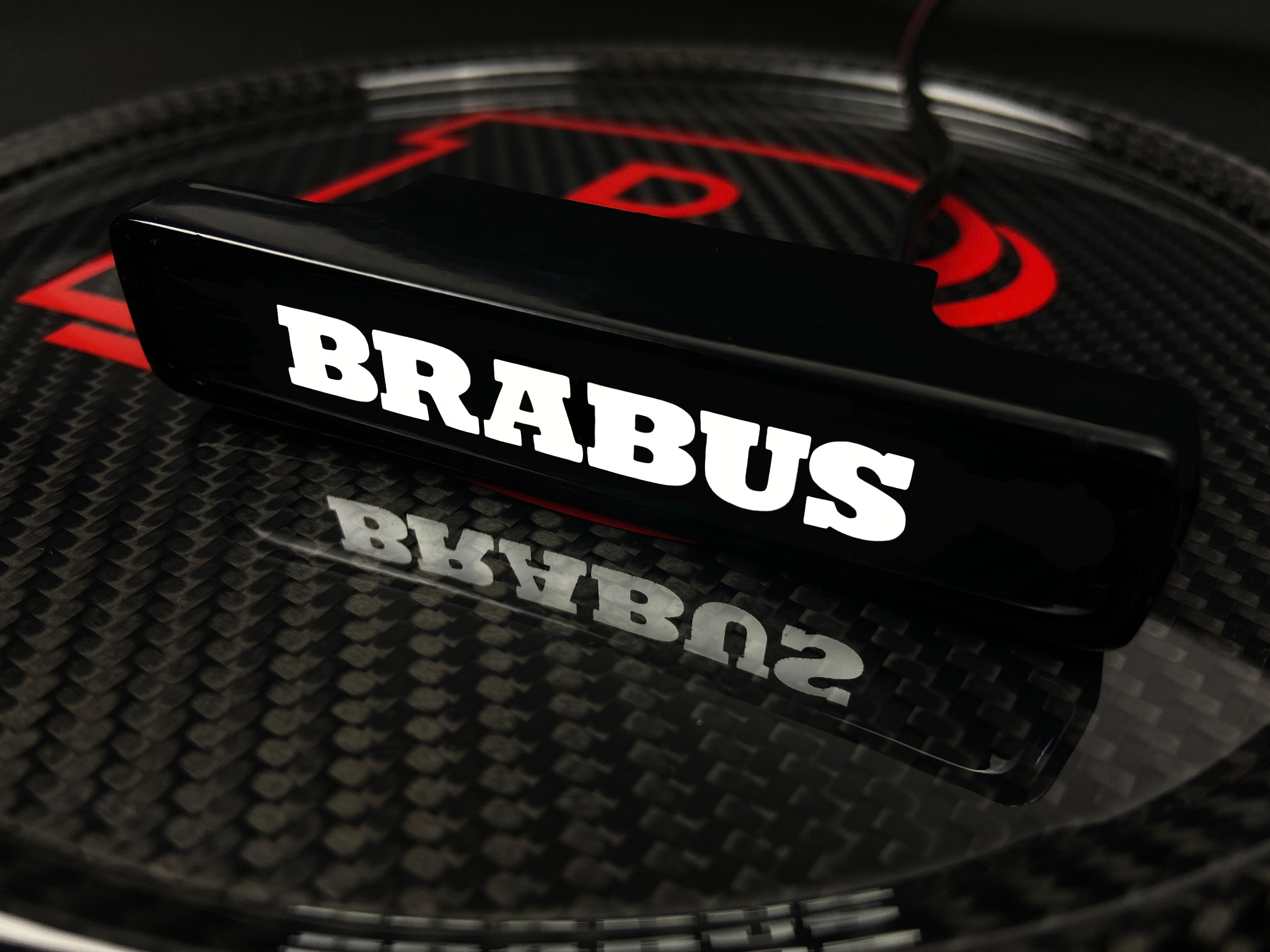 Brabus style Front Grille White LED Illuminated Logo Badge Emblem for Mercedes Benz G-Wagon G-Class W463 W463A W465 - Custom Class