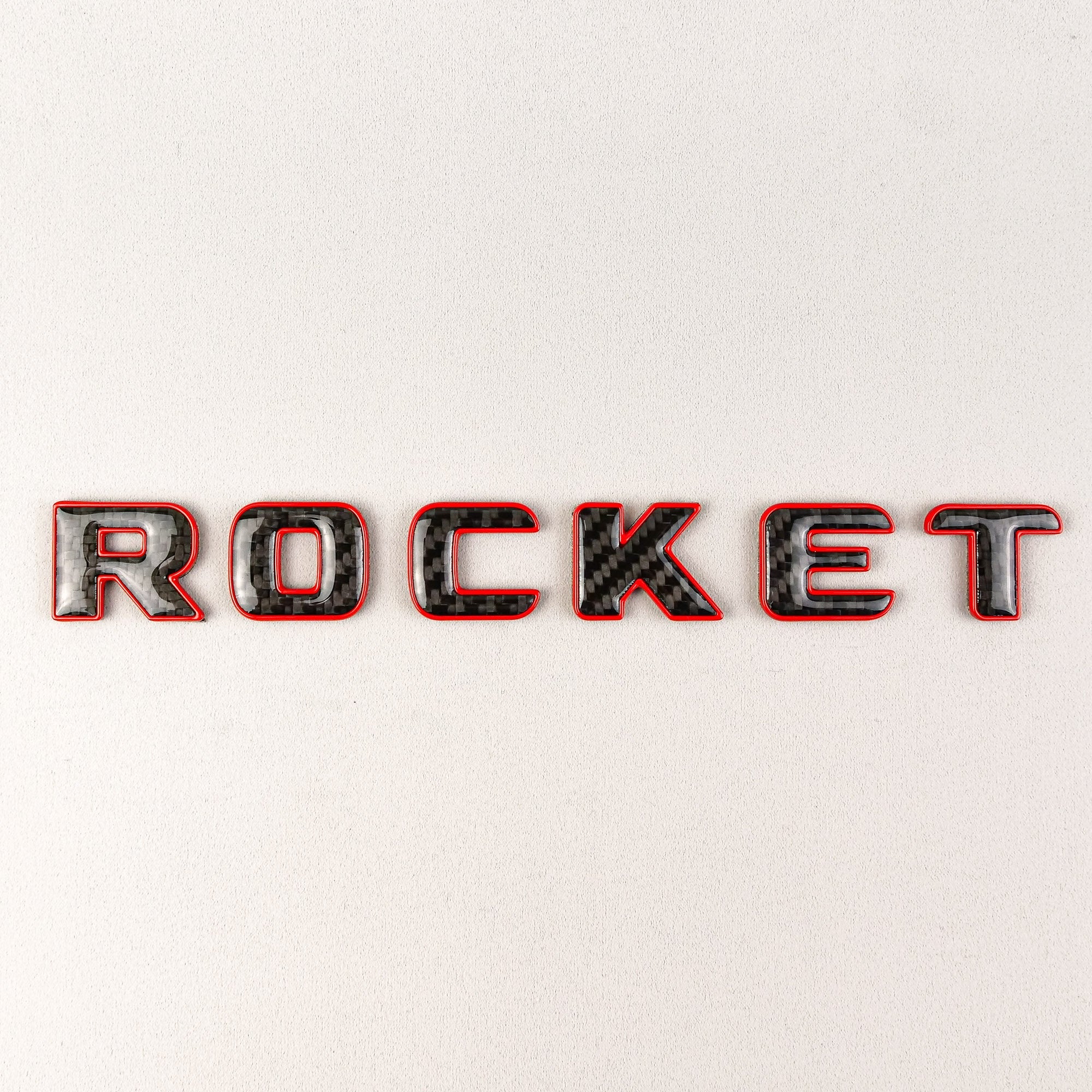 Carbon Brabus ROCKET RED + BLACK emblem badge for Mercedes-Benz G-Class W463A W464 - Custom Class