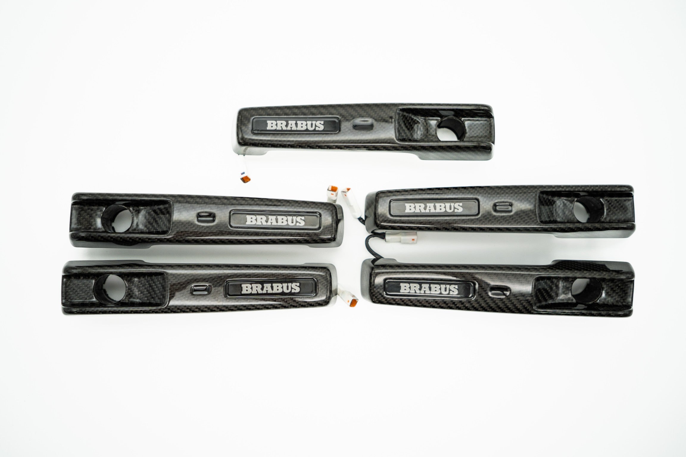 Carbon Fiber BRABUS Door Handles with Keyless-Go for Mercedes-Benz G-Class W463A W464 - Custom Class