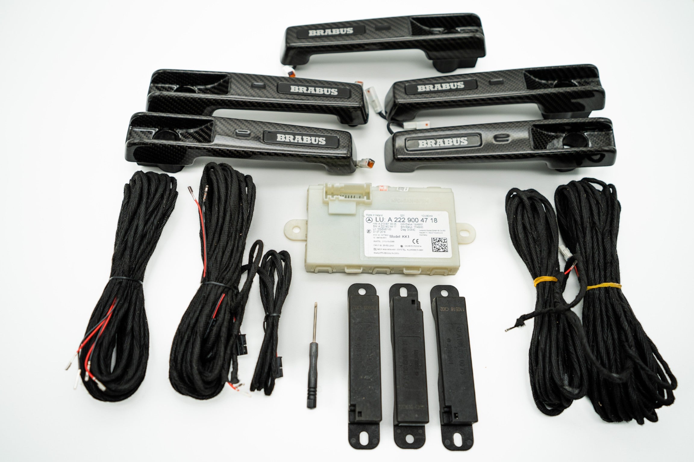 Carbon Fiber BRABUS Door Handles with Keyless-Go for Mercedes-Benz G-Class W463A W464 - Custom Class