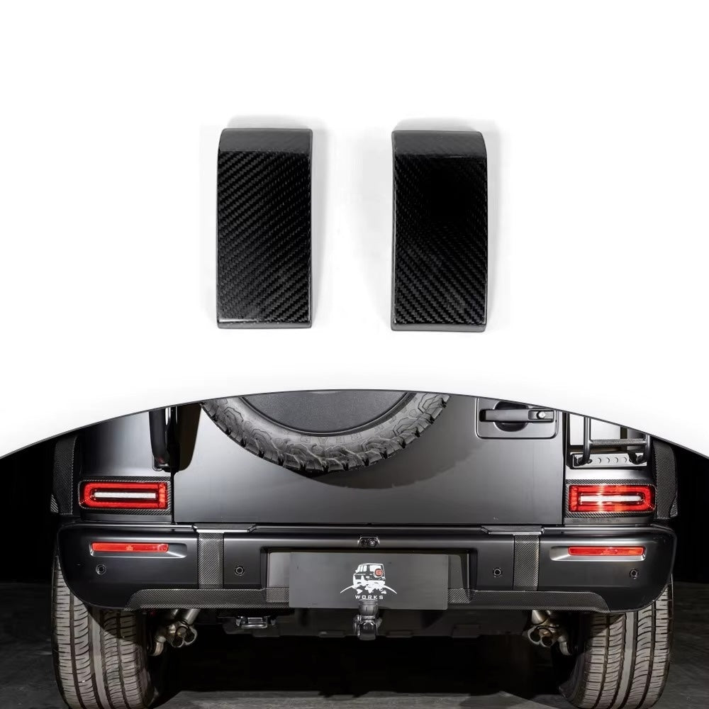Carbon Rear Bumper Brackets Covers for Mercedes-Benz W465 G-Class