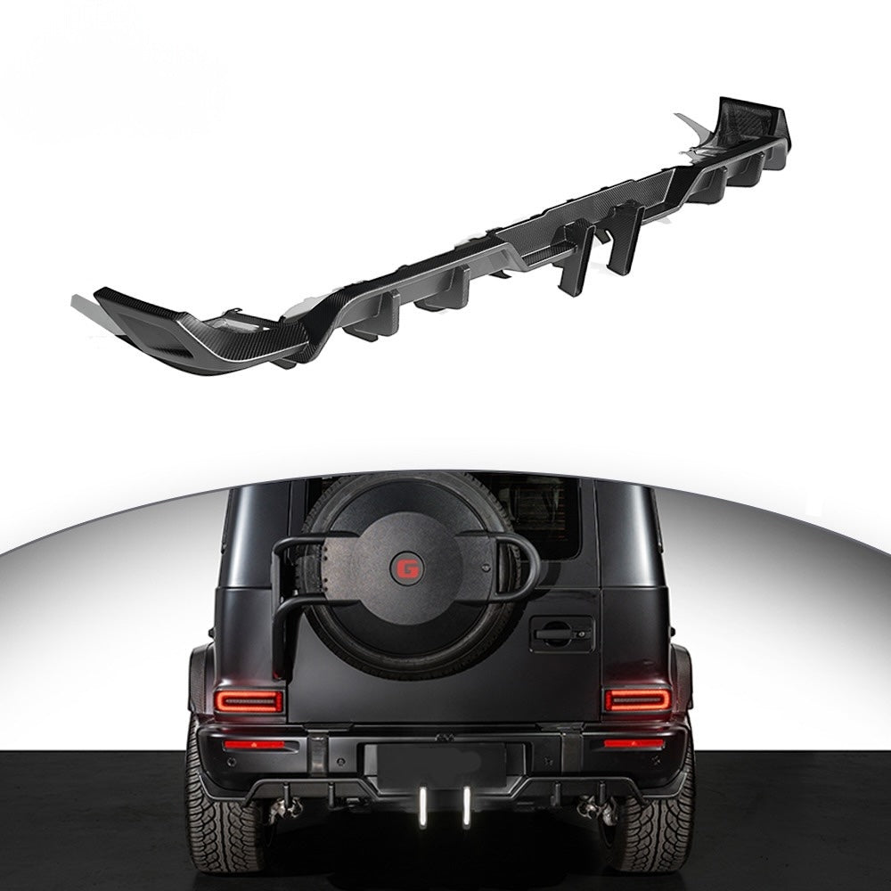 Carbon Rear Diffuser Lip with LED Parts for Mercedes-Benz G-Class W465 2024+ - Custom Class