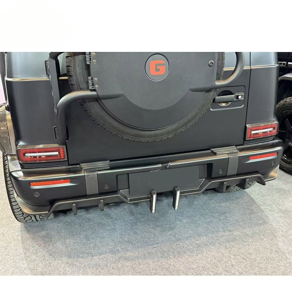 Carbon Rear Diffuser Lip with LED Parts for Mercedes-Benz G-Class W465 2024+ - Custom Class
