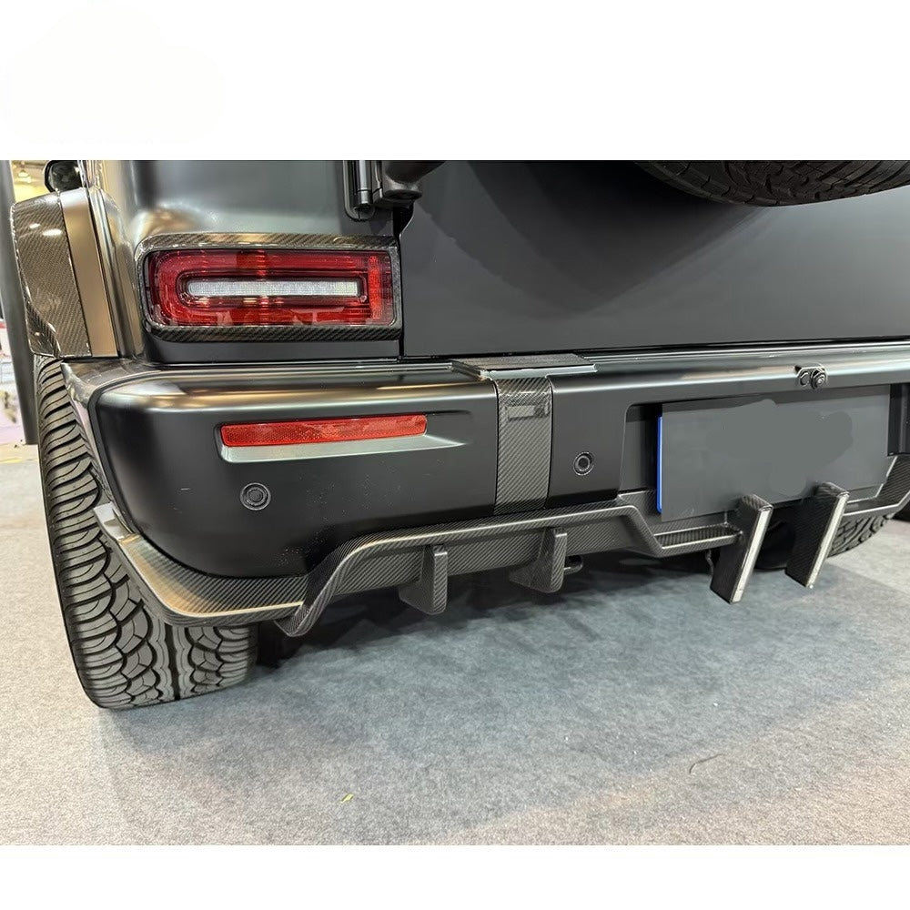 Carbon Rear Diffuser Lip with LED Parts for Mercedes-Benz G-Class W465 2024+ - Custom Class