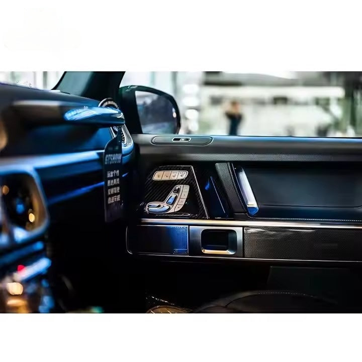 Carbon Seat Adjustment Switch Frame Trim for Mercedes-Benz W465 G-Class