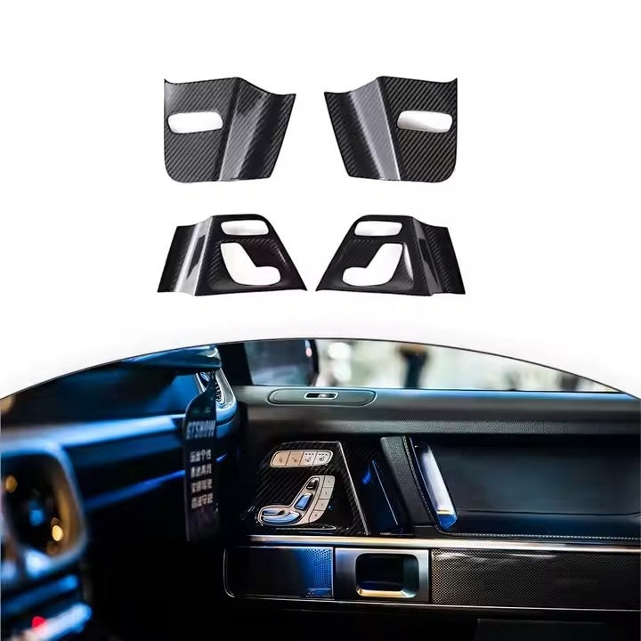 Carbon Seat Adjustment Switch Frame Trim for Mercedes-Benz W465 G-Class