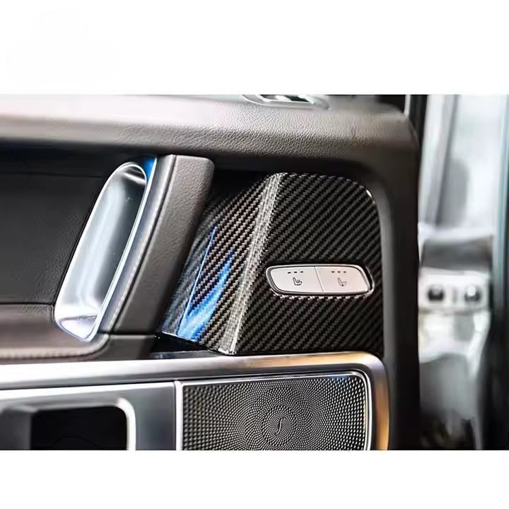 Carbon Seat Adjustment Switch Frame Trim for Mercedes-Benz W465 G-Class