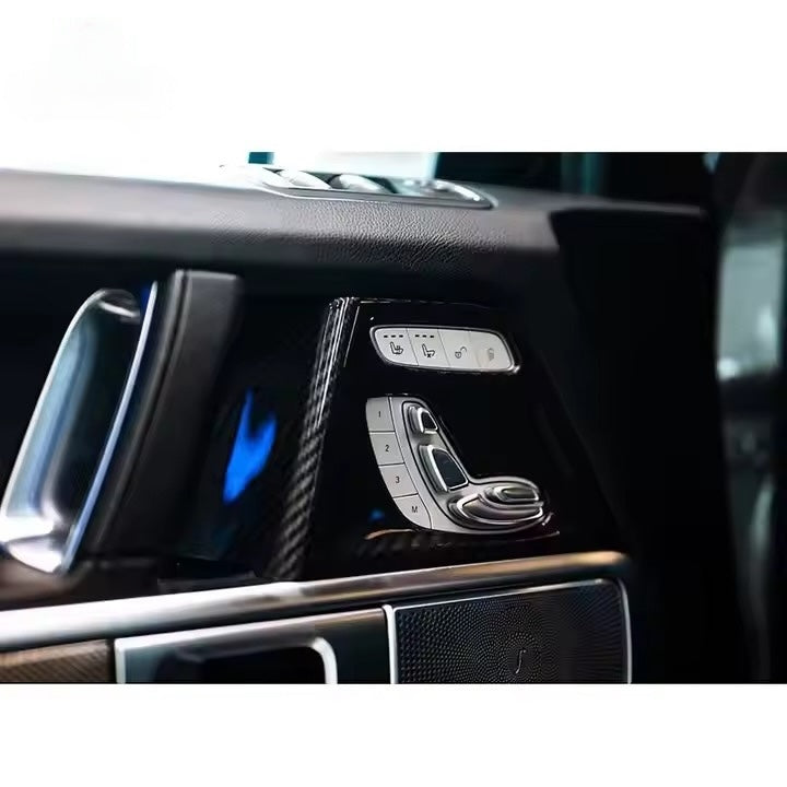 Carbon Seat Adjustment Switch Frame Trim for Mercedes-Benz W465 G-Class