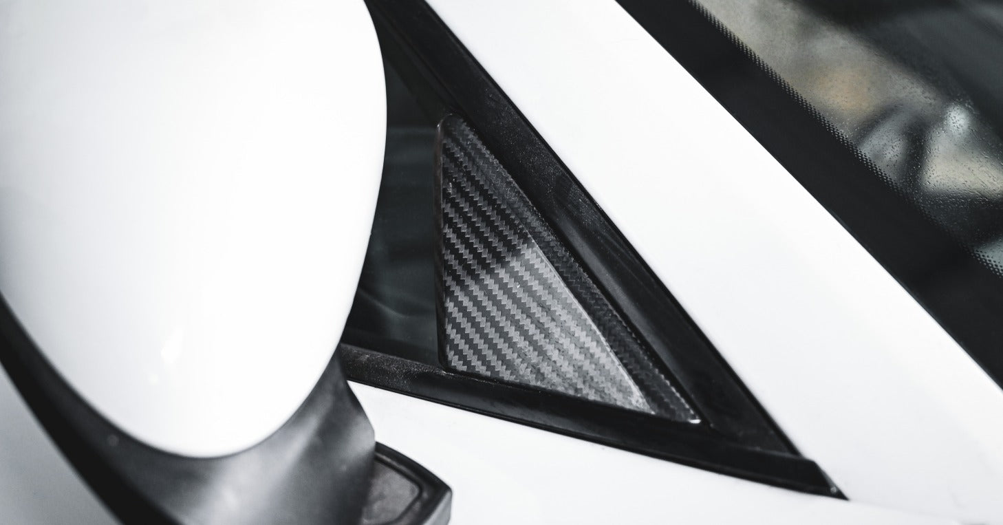 Carbon Fiber Side Mirror Insertions Trim Covers for Porsche 911 991 2012-2019