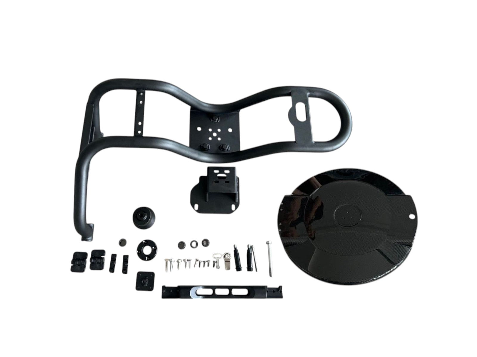 Custom Class carbon spare tire cover with holder for Mercedes W465 G-Class