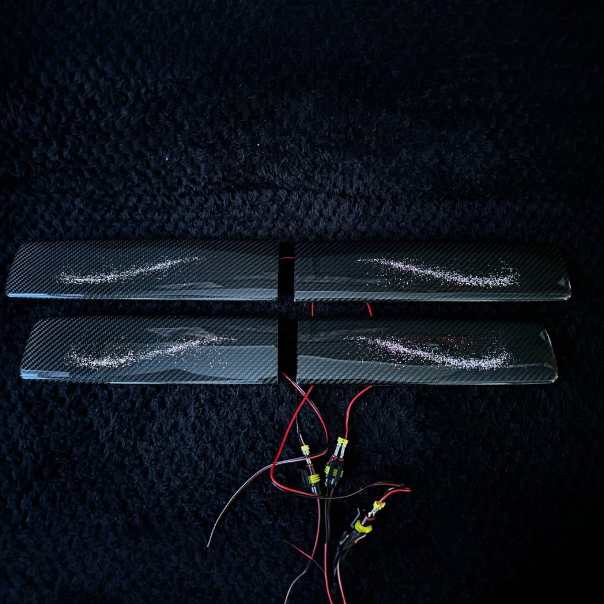 Carbon door panel decorative trim with LED illumination for Mercedes-Benz G-Wagon W463A - Custom Class