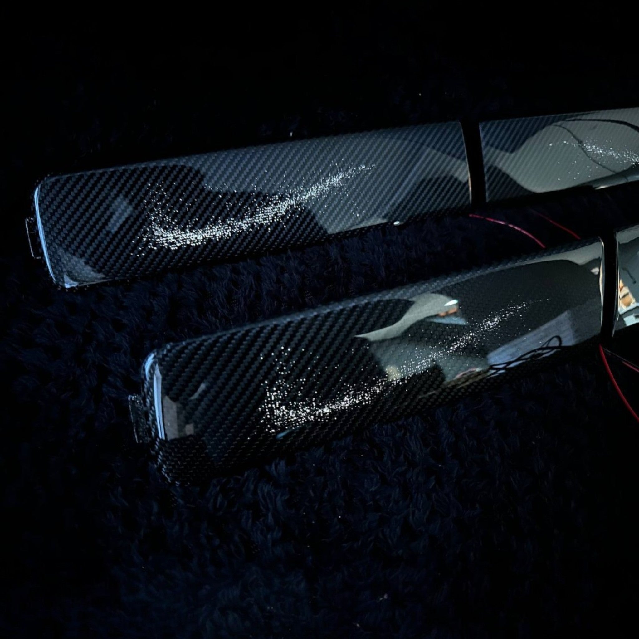 Carbon door panel decorative trim with LED illumination for Mercedes-Benz G-Wagon W463A - Custom Class