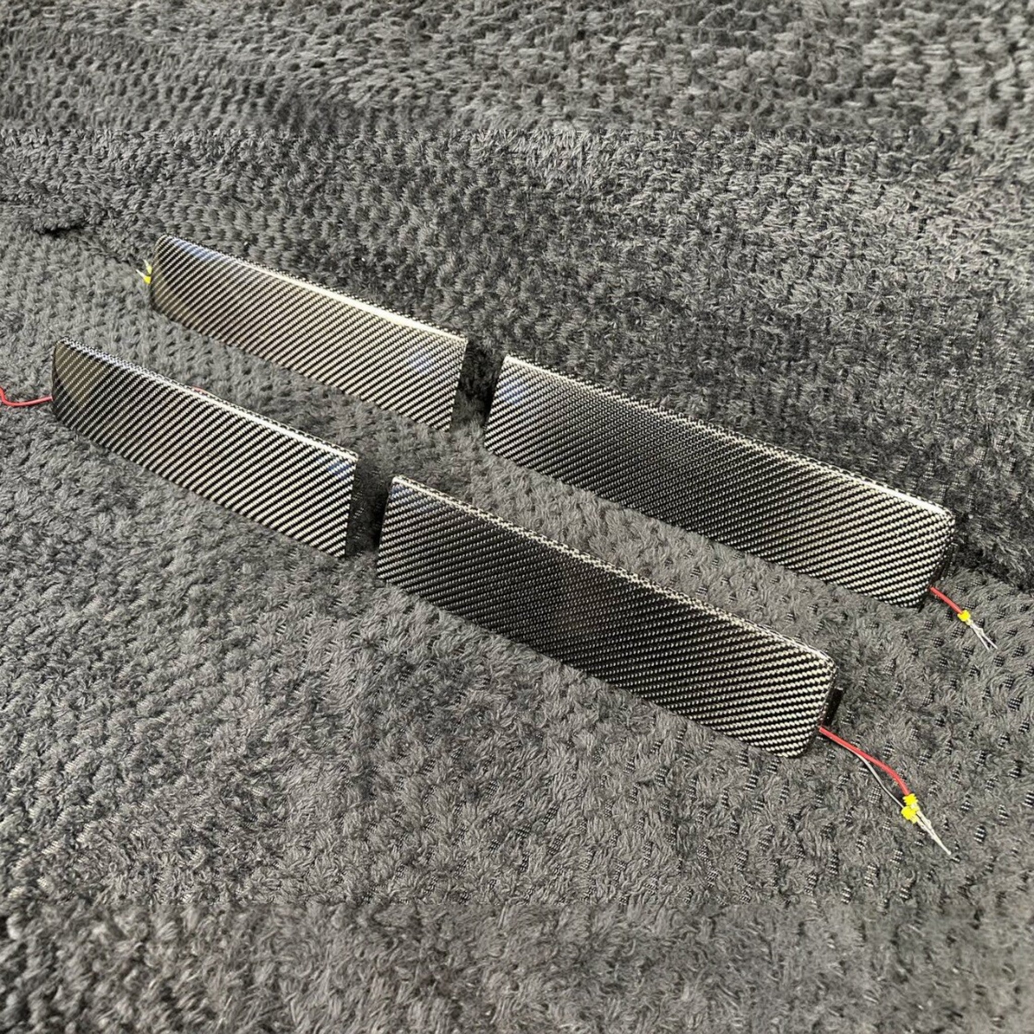 Carbon door panel decorative trim with LED illumination for Mercedes-Benz G-Wagon W463A - Custom Class