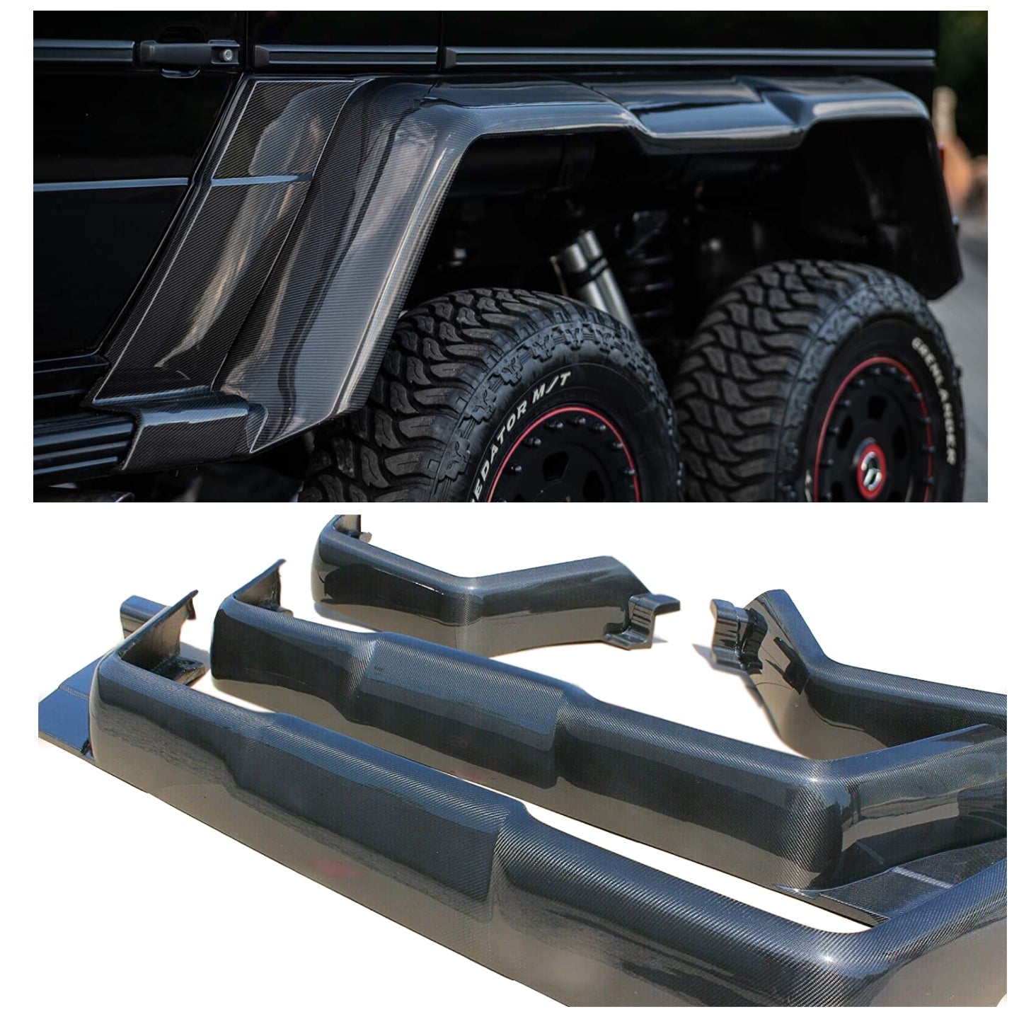 Carbon fender flares Brabus for Mercedes-Benz W463 6x6 Conversion - Custom Class