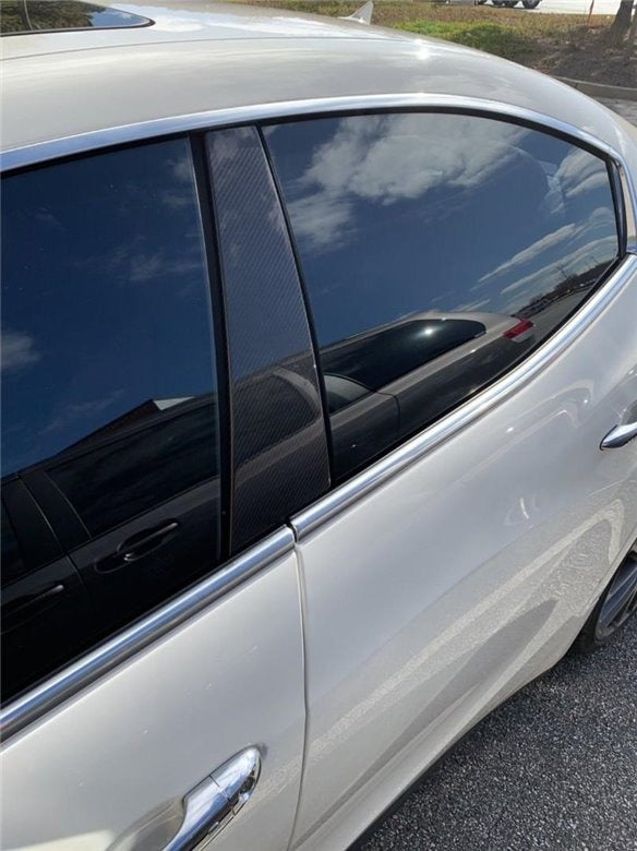 Carbon fiber door pillar cover trim for Maserati Quattroporte Ghibli 2013+ - Custom Class