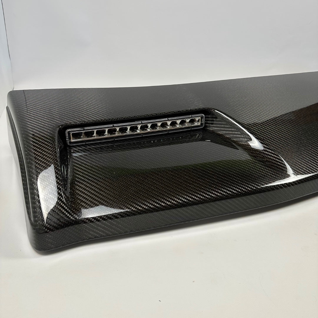 Carbon fiber front roof spoiler with LEDs W463A 4x4 style for Mercedes-Benz W463 4x4