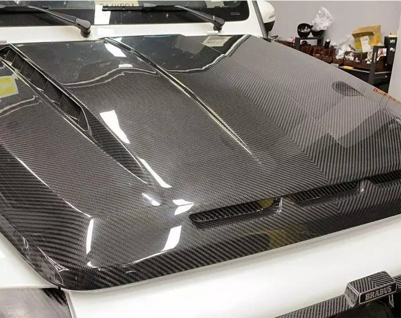 Carbon fiber hood bonnet with liner and ventilation grills for Mercedes-Benz W463A W464 G Wagon G63 G550 2018+ - Custom Class
