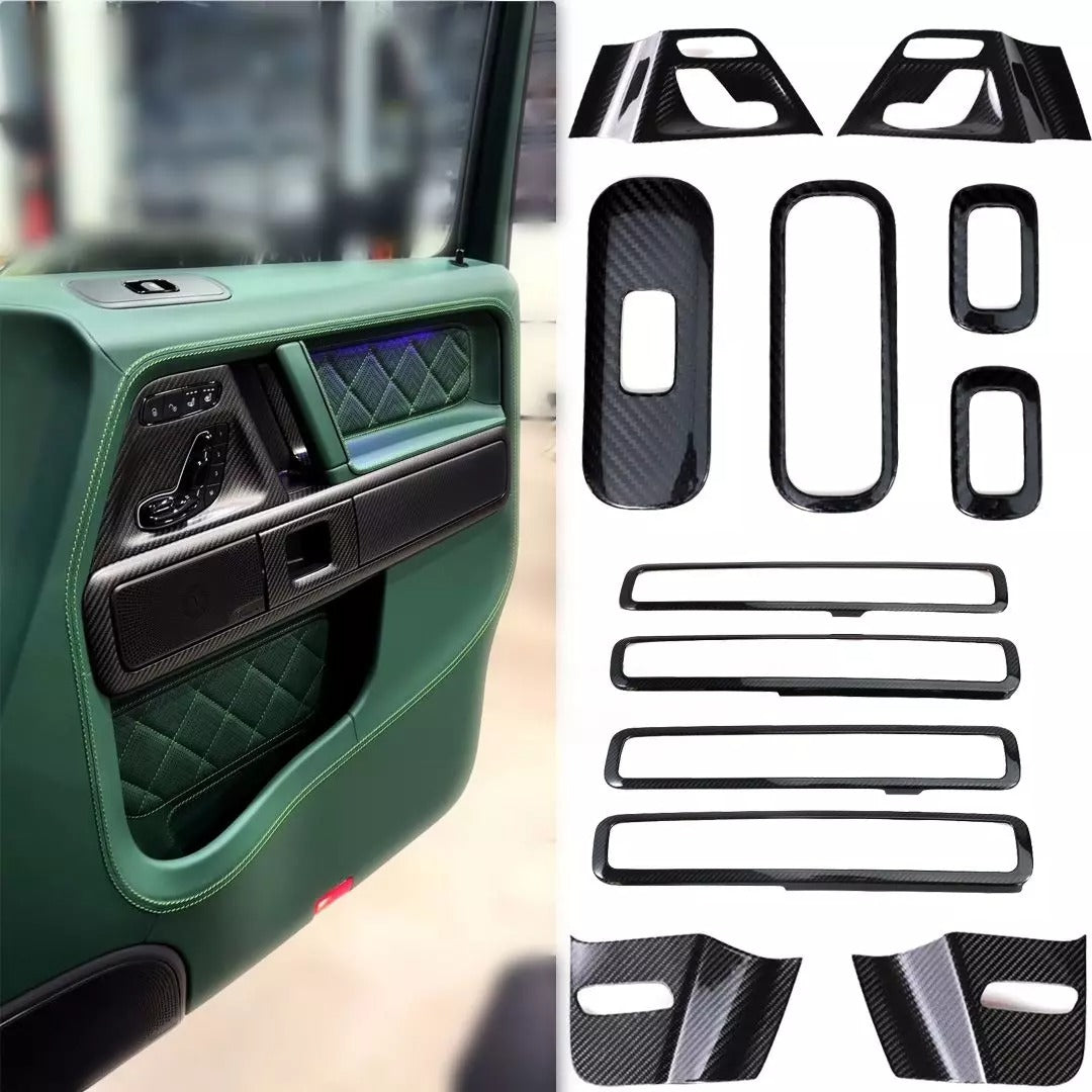 Carbon fiber interior trim overlays for Mercedes G-class W463A W464 2018+ - Custom Class