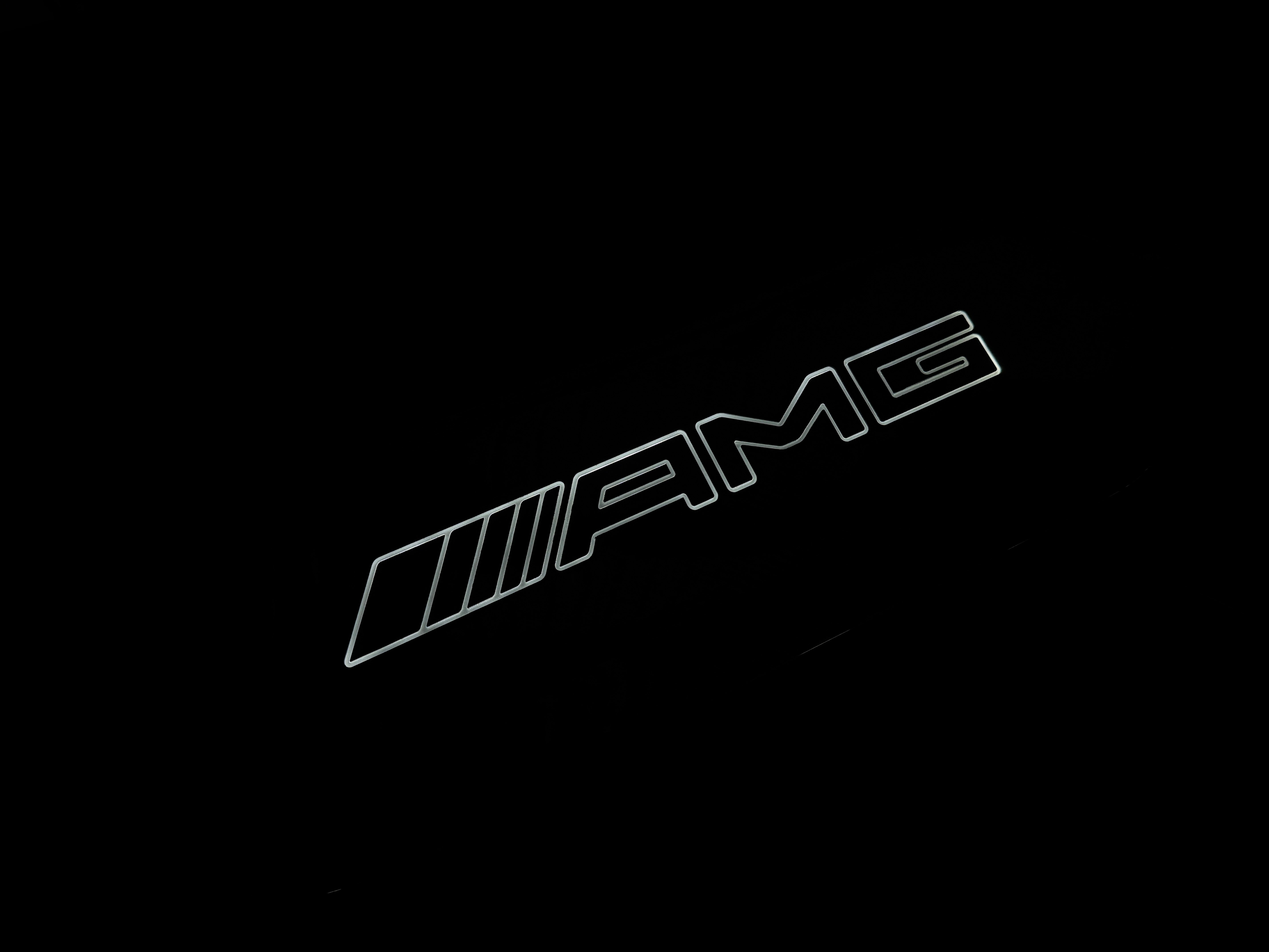 Carbon rear door attachment LED AMG logo illuminated for Mercedes-Benz W463A W465 - Custom Class