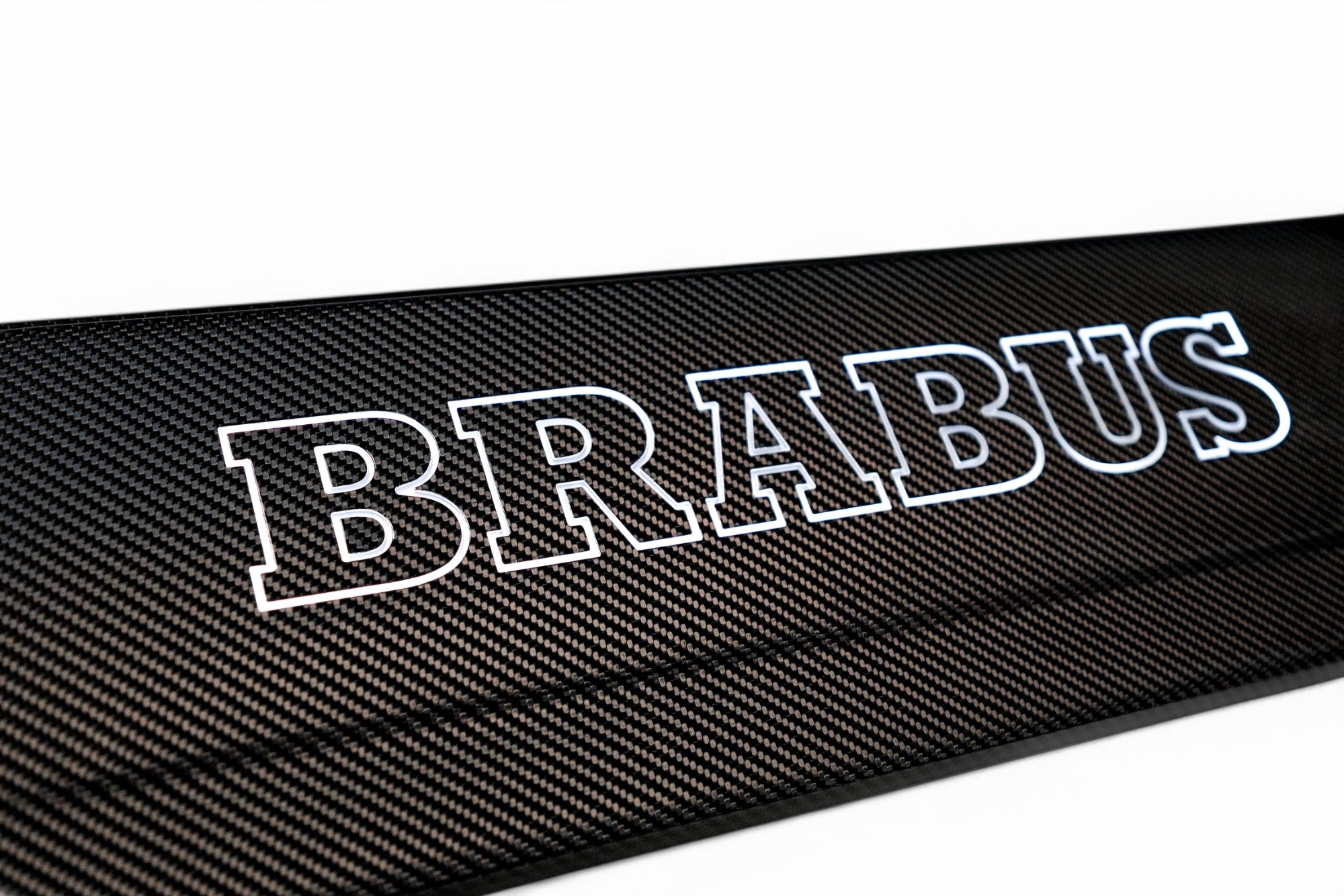Carbon rear door attachment LED Brabus logo illuminated for Mercedes-Benz W463A W465 - Custom Class
