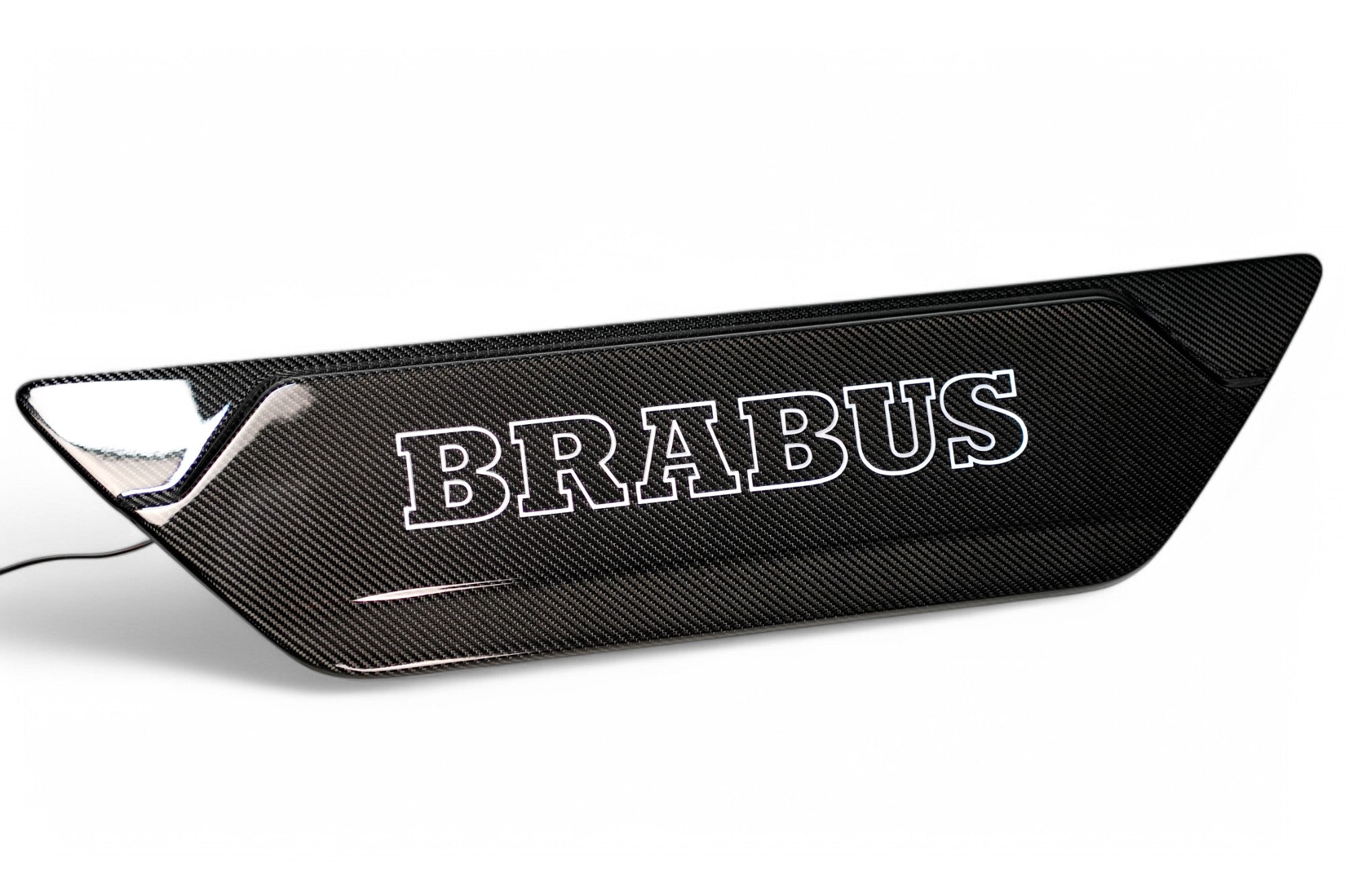 Carbon rear door attachment LED Brabus logo illuminated for Mercedes-Benz W463A W465 - Custom Class