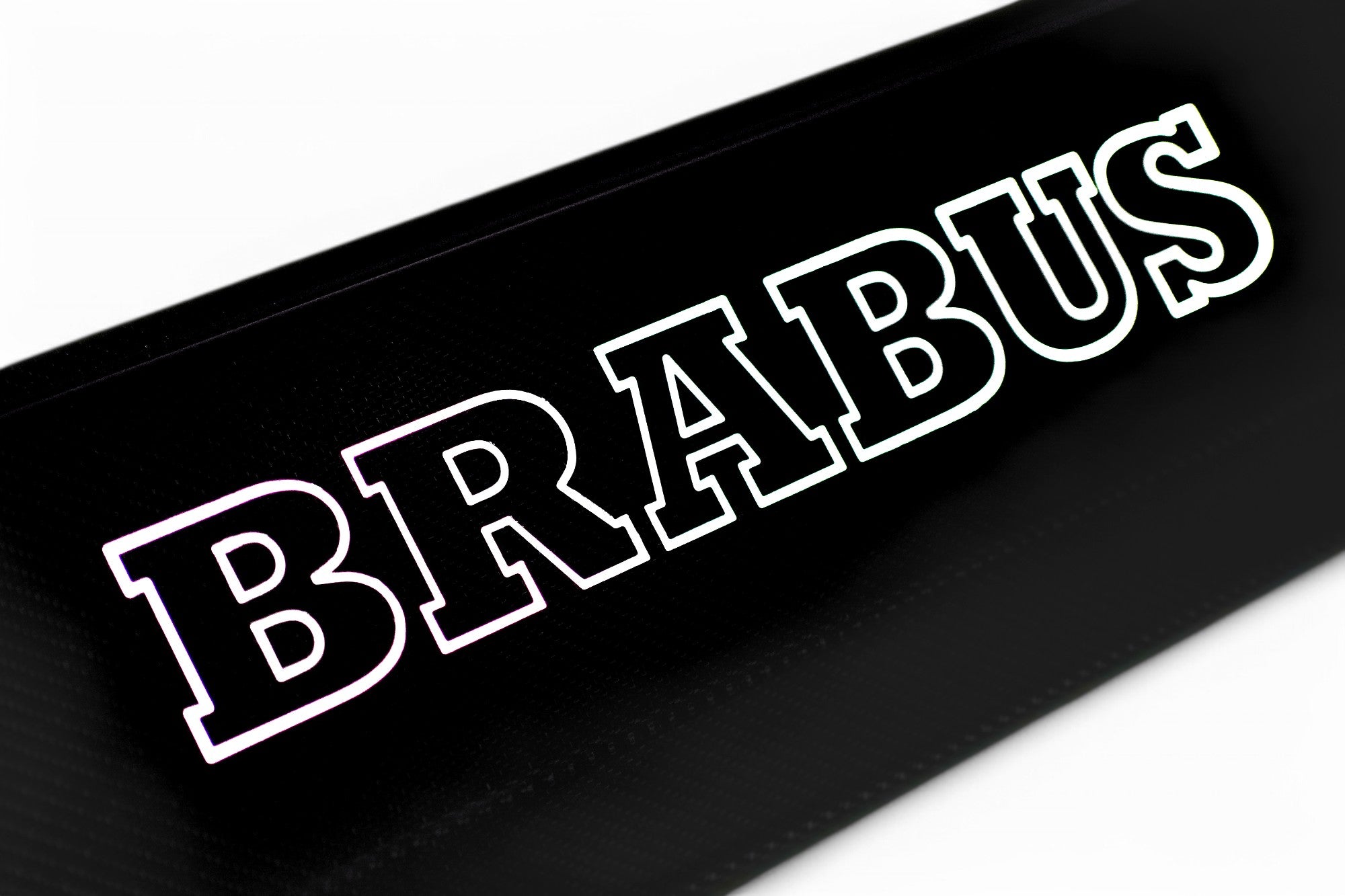 Carbon rear door attachment LED Brabus logo illuminated for Mercedes-Benz W463A W465 - Custom Class